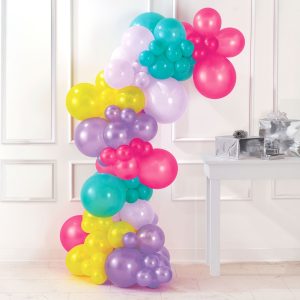Air-Filled Latex Balloons Garland Pop Brights. 90pc