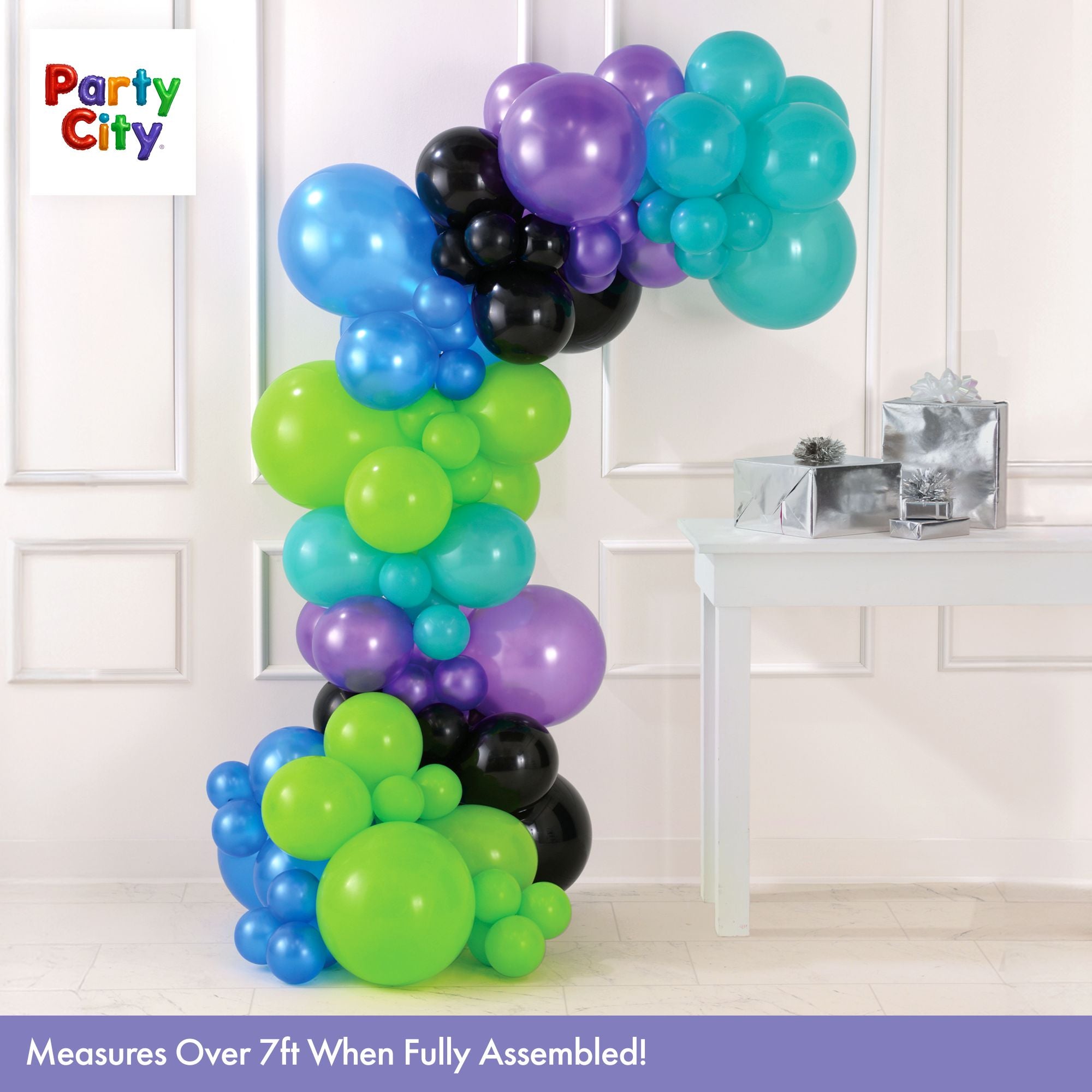Air-Filled Latex Balloons Garland Cyber Brights. 90pc - Image 3