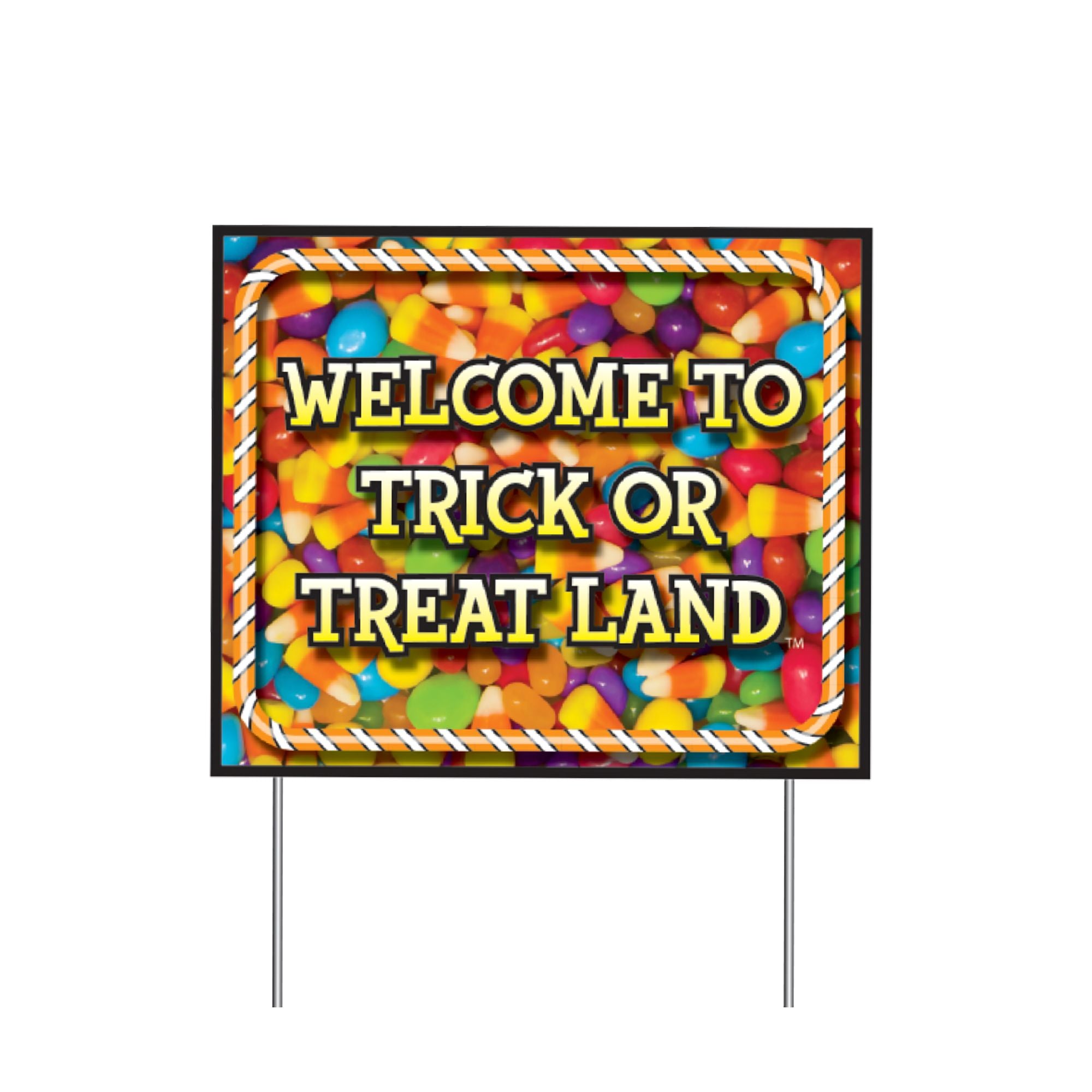 13-inch Trick Or Treat Land Sidewalk Sign Set - 4 Piece - Image 3