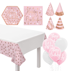 Blush Birthday Party Supplies Kit
