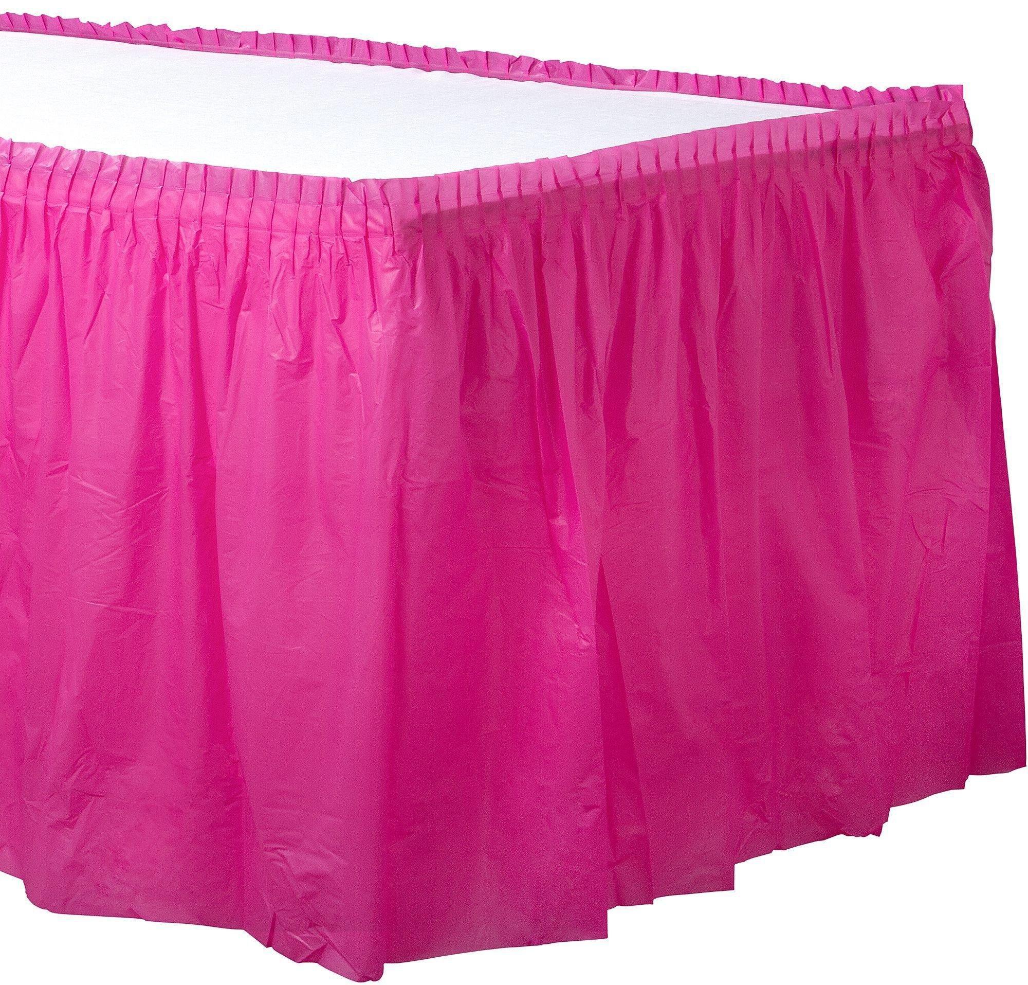 Plastic Table Skirt. 168in x 29in. Assorted Colors - Image 6
