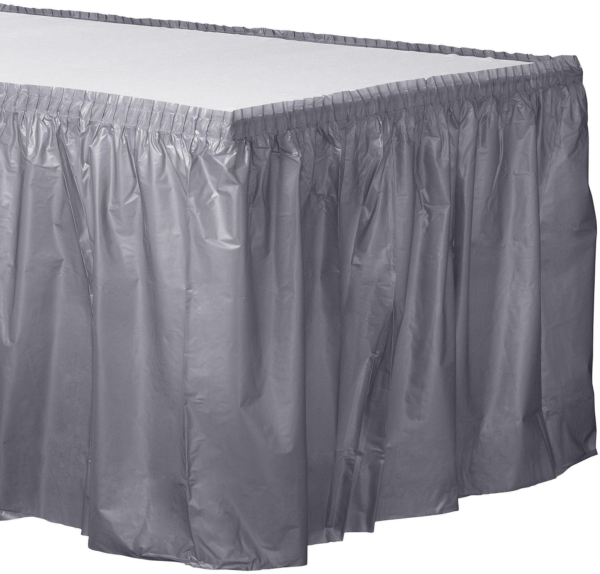 Plastic Table Skirt. 168in x 29in. Assorted Colors - Image 16
