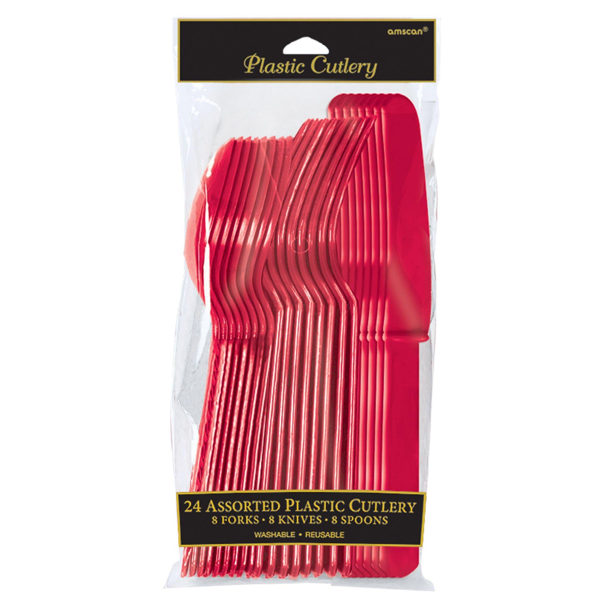 Plastic Cutlery Set. 24ct. Assorted Colors - Image 7