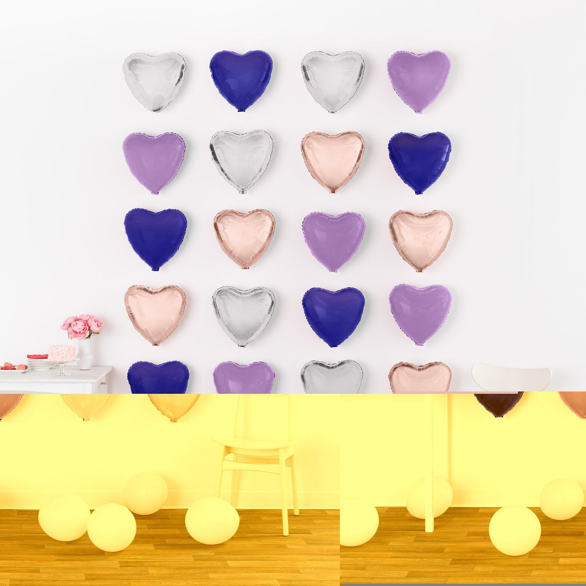Heart Balloon. 17in. Assorted Colors - Image 22