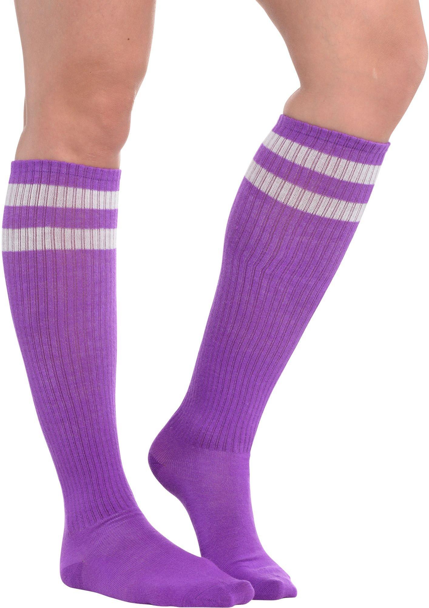 Stripe Athletic Knee-High Socks. Assorted Colors - Image 8