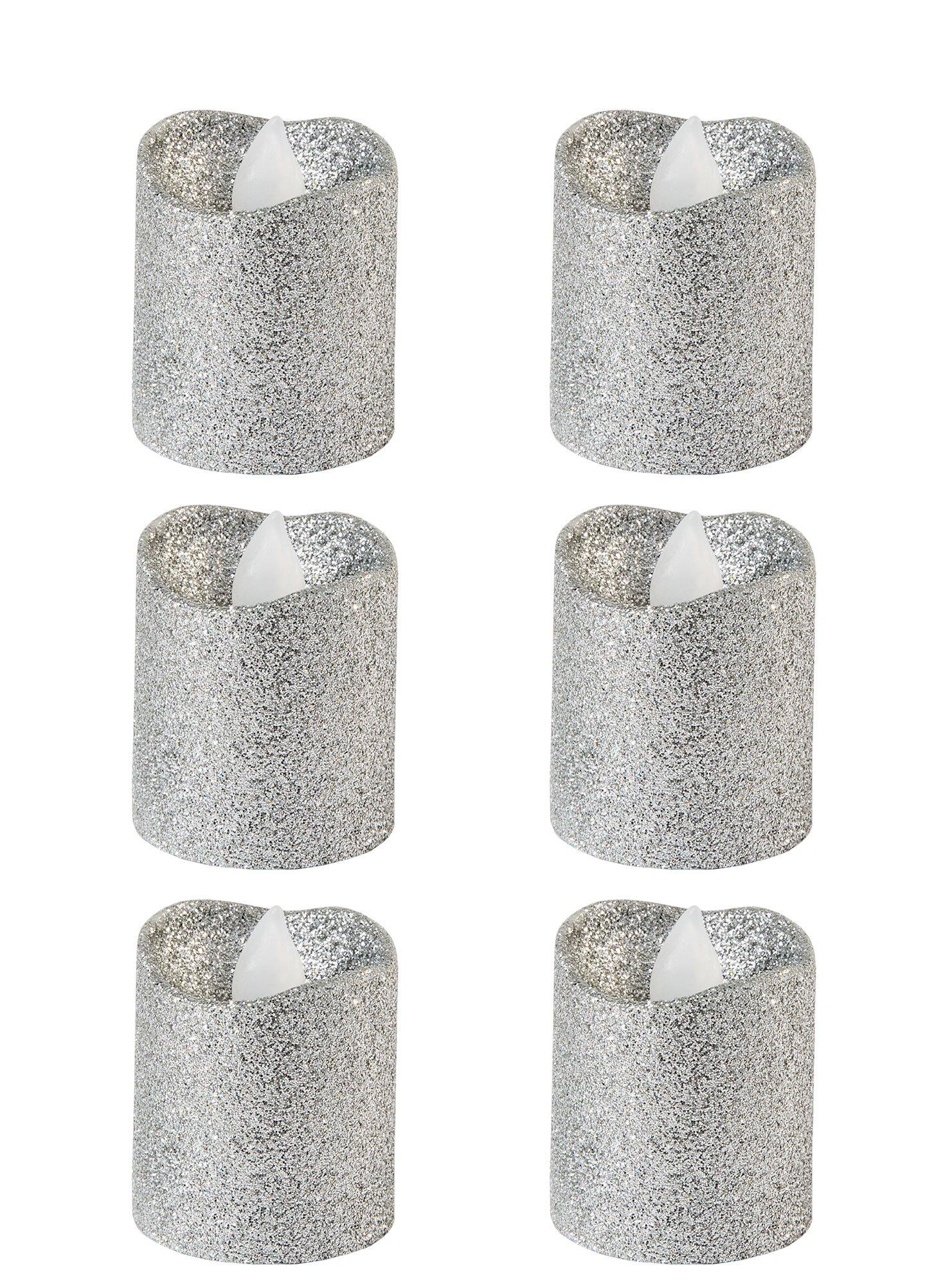 Glitter Votive Flameless LED Candles. 6ct. Assorted Colors - Image 4