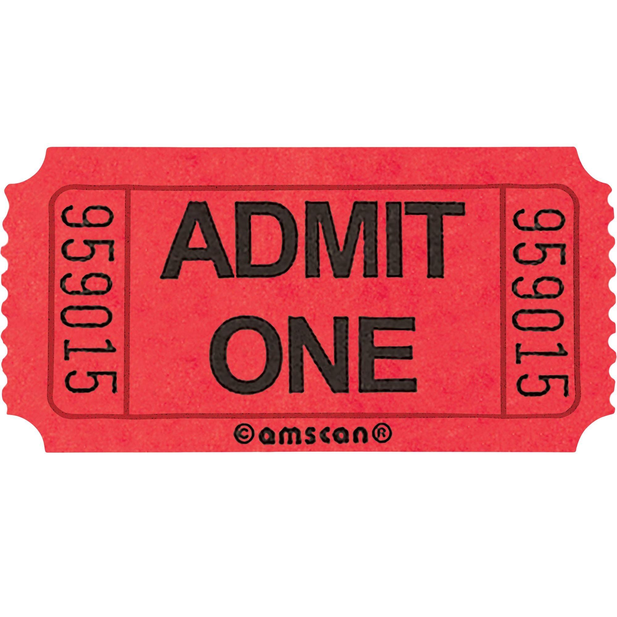 Admit One Single Roll Tickets. 1000ct. Assorted Colors - Image 7