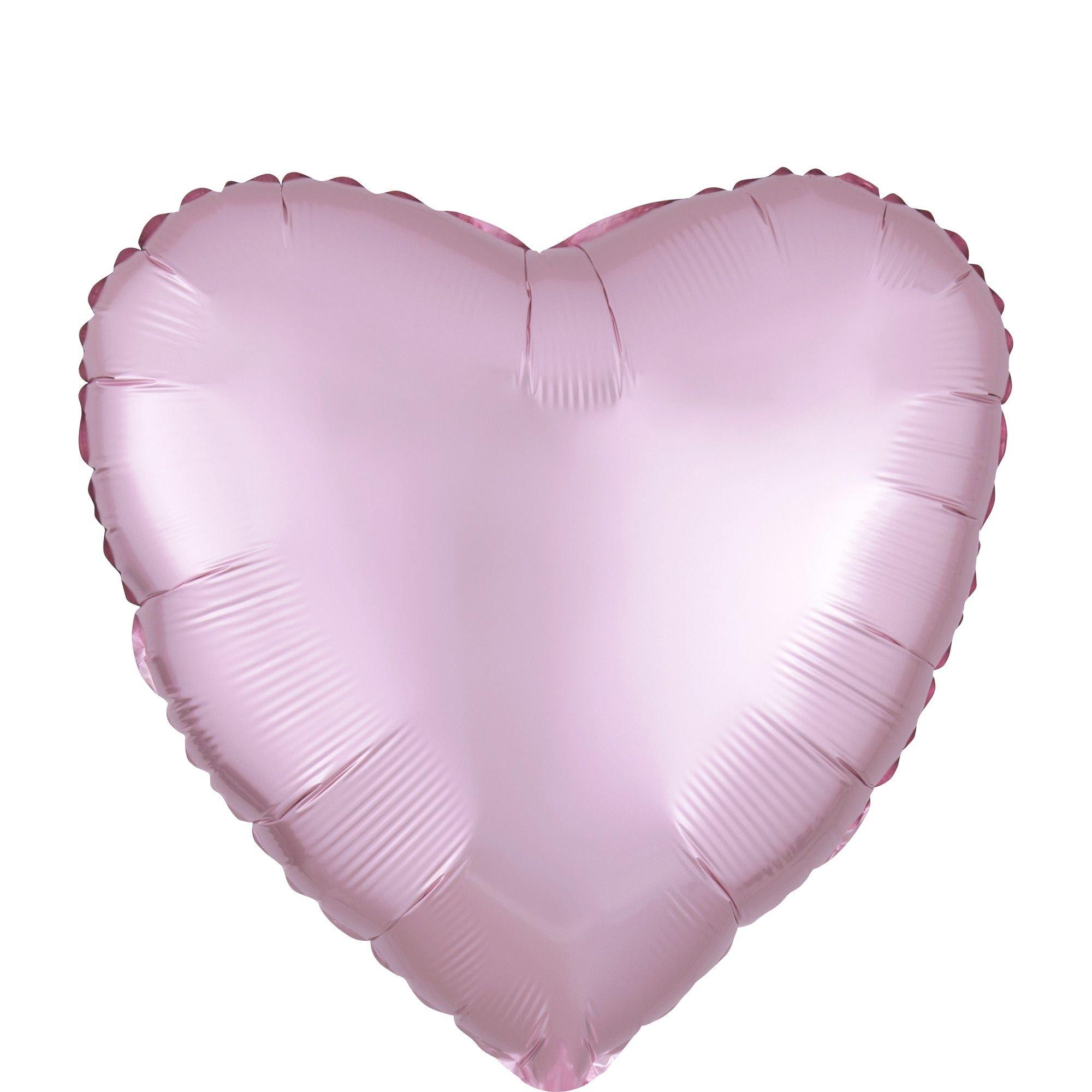Satin Heart Balloon. 17in. Assorted Colors - Image 3