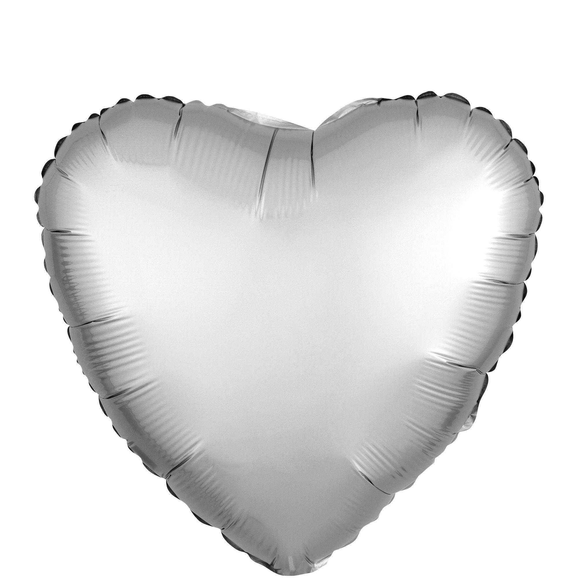 Satin Heart Balloon. 17in. Assorted Colors - Image 20