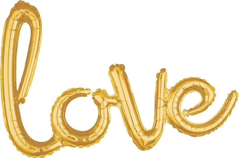 Air-Filled Love Cursive Letter Balloon Banner. Assorted Colors - Image 2