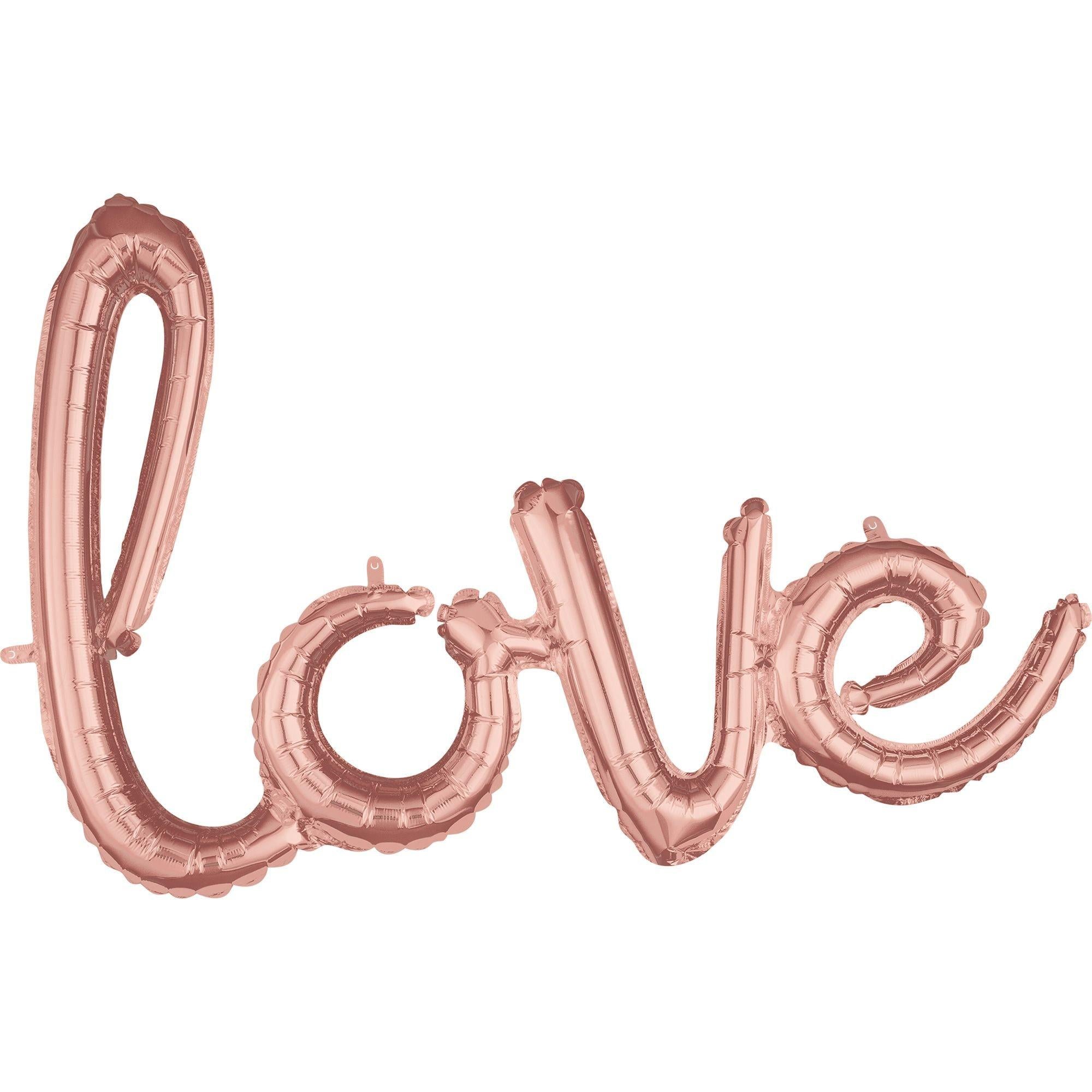 Air-Filled Love Cursive Letter Balloon Banner. Assorted Colors - Image 6