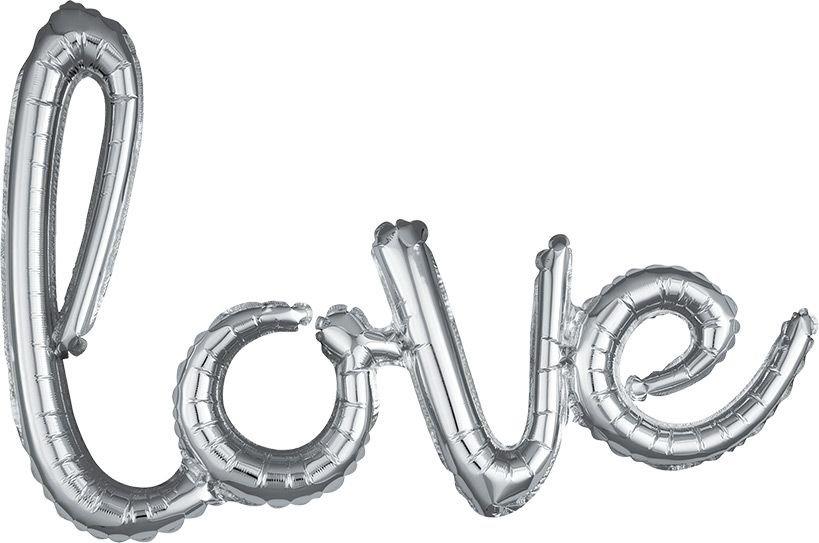 Air-Filled Love Cursive Letter Balloon Banner. Assorted Colors - Image 7