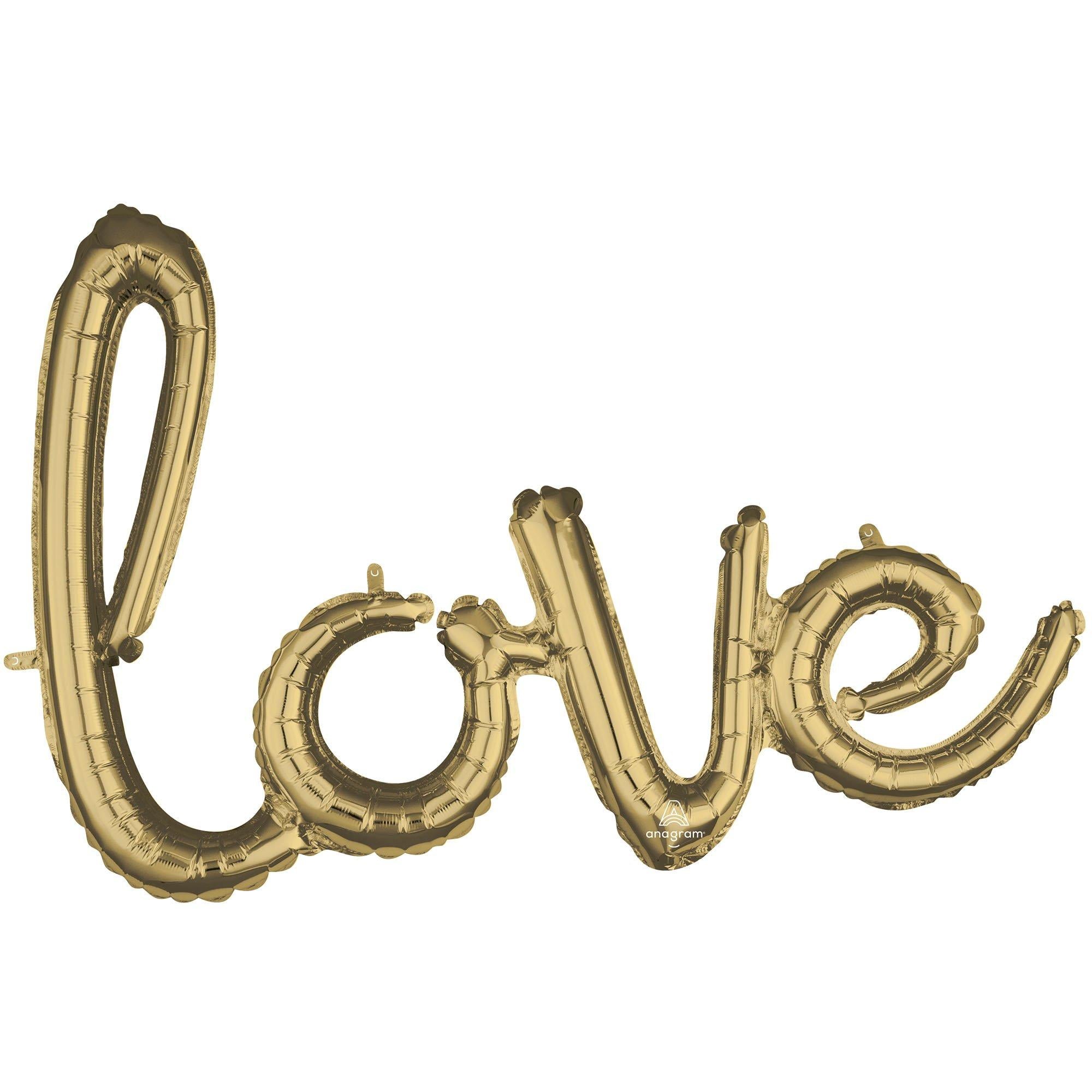 Air-Filled Love Cursive Letter Balloon Banner. Assorted Colors - Image 9