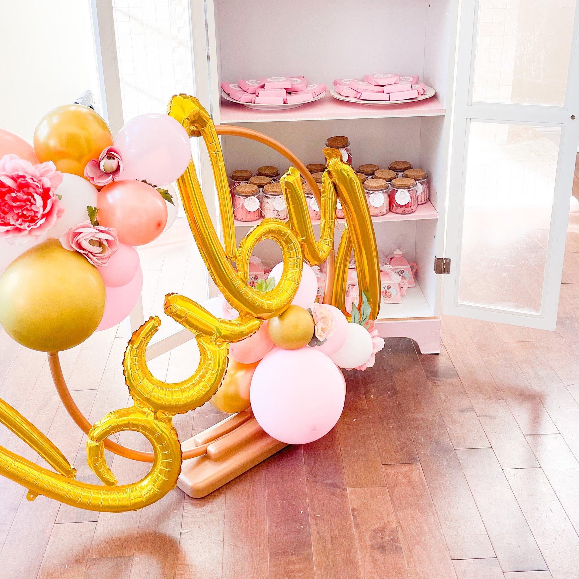 Air-Filled Baby Cursive Letter Balloon Banner. Assorted Colors - Image 8