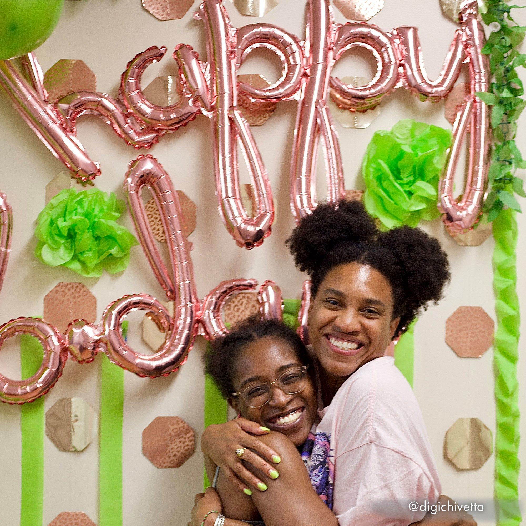 Air-Filled Happy B-Day Cursive Letter Balloon Banners. 2pc. Assorted Colors - Image 11