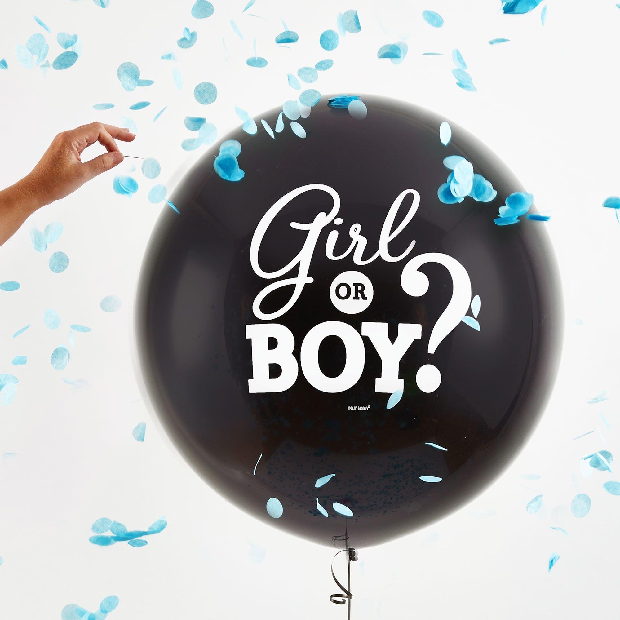 It's a Boy Gender Reveal Balloon with Blue Confetti. 24in - Image 3