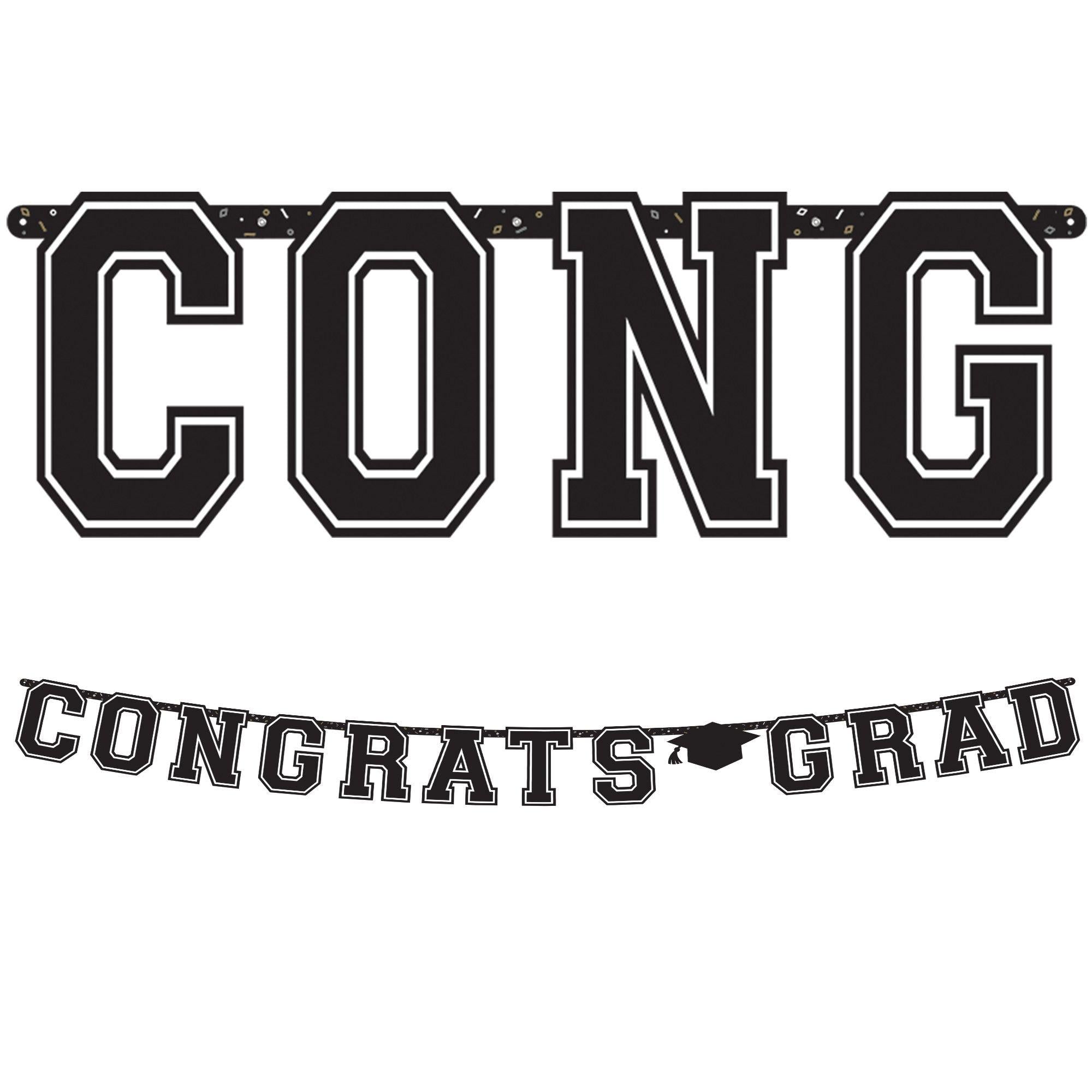 Congrats Grad Letter Banner. Assorted Colors - Image 13