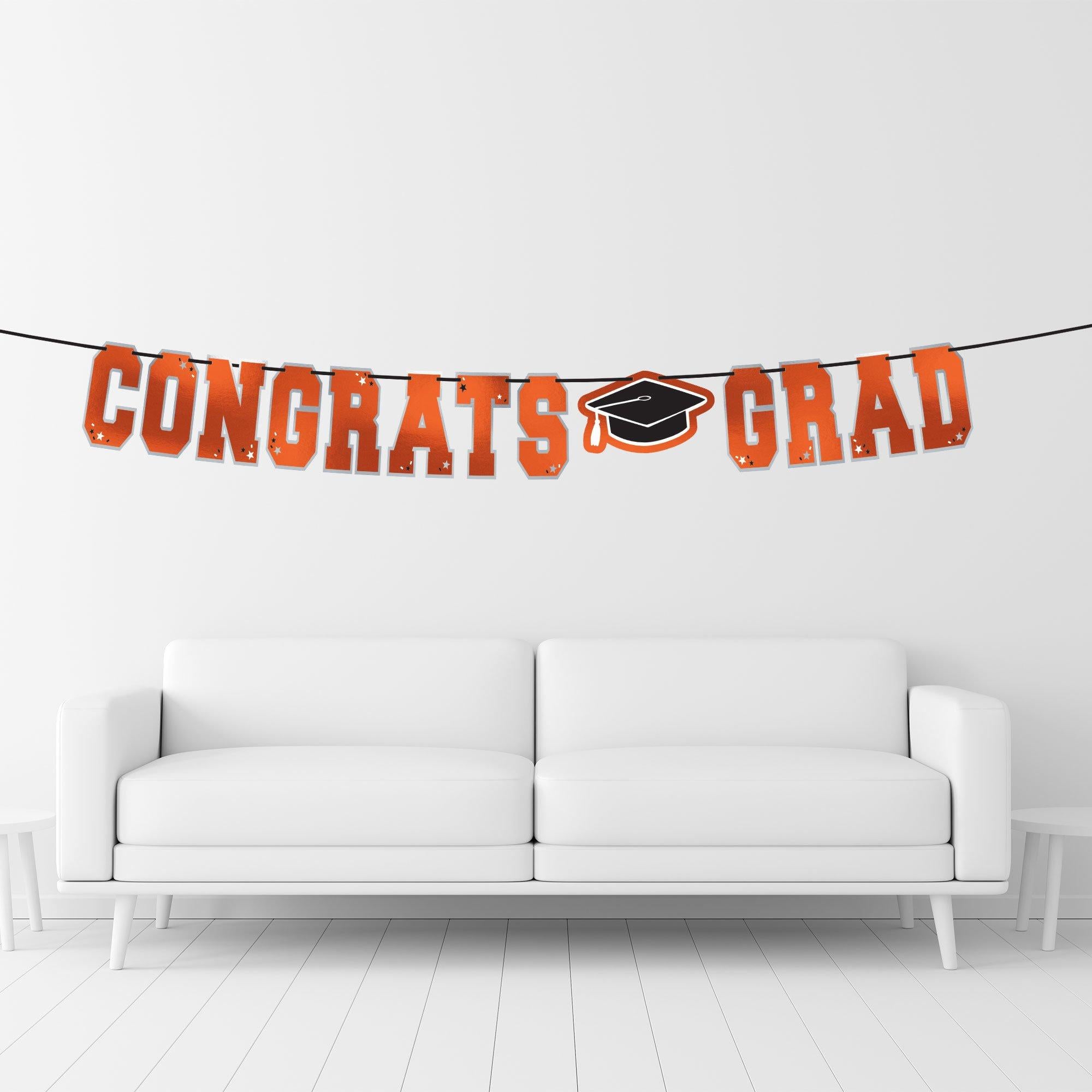 Congrats Grad Letter Banner. Assorted Colors - Image 7