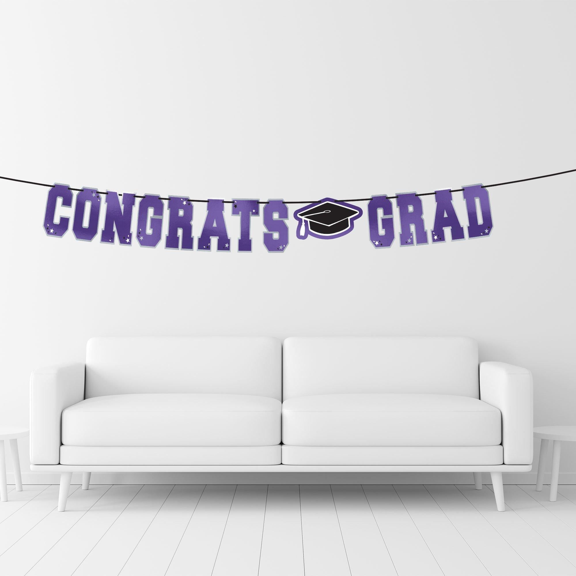 Congrats Grad Letter Banner. Assorted Colors - Image 20