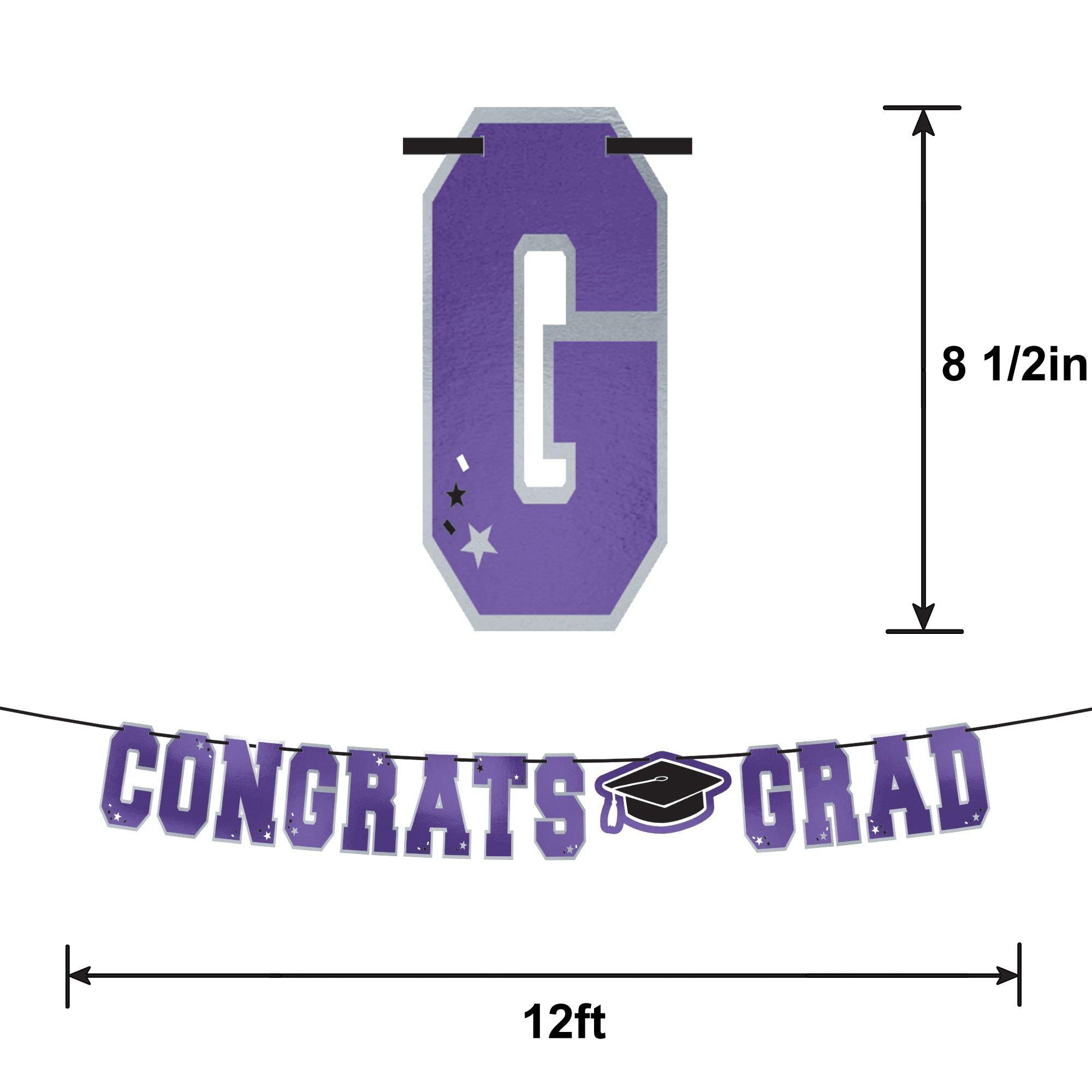 Congrats Grad Letter Banner. Assorted Colors - Image 21