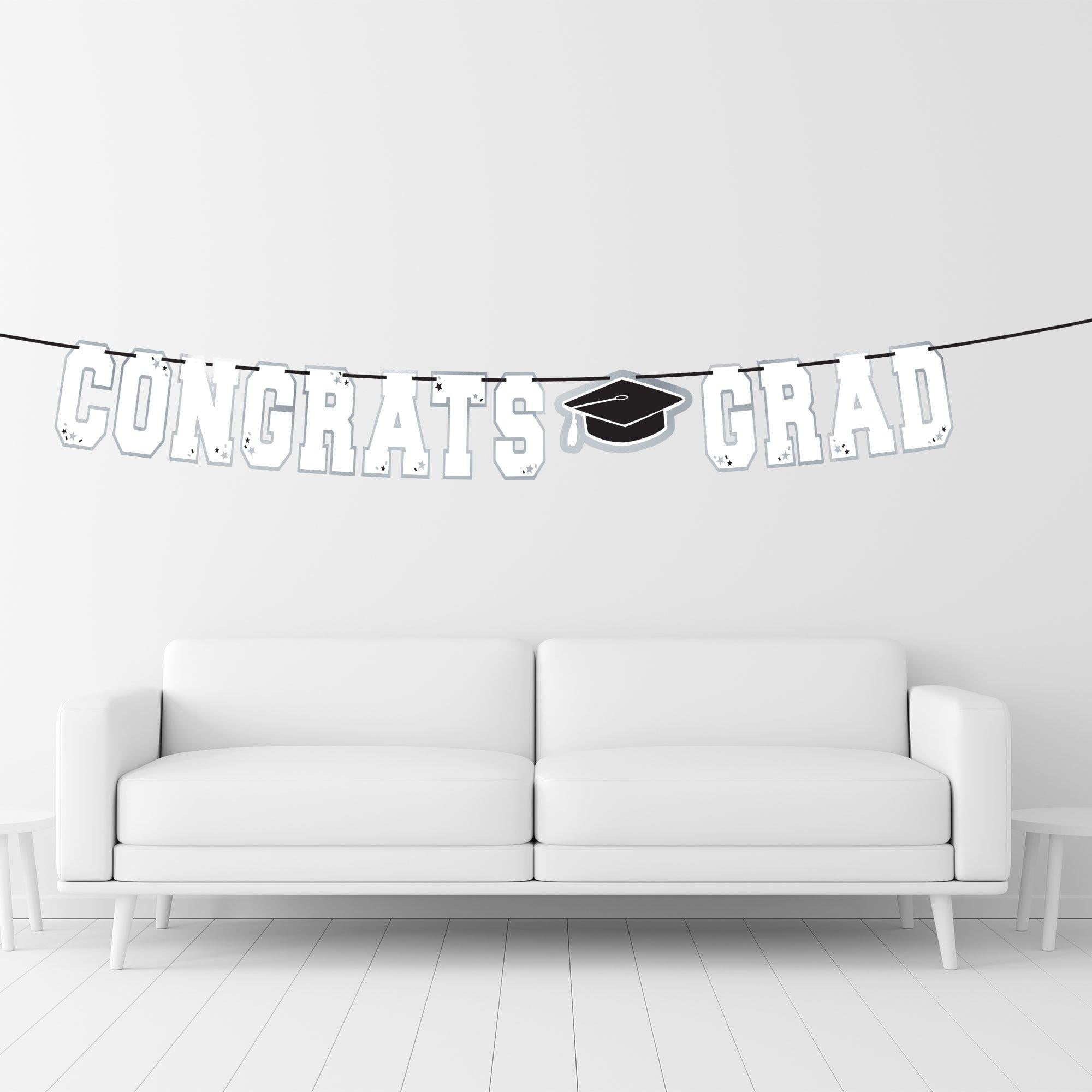 Congrats Grad Letter Banner. Assorted Colors - Image 26