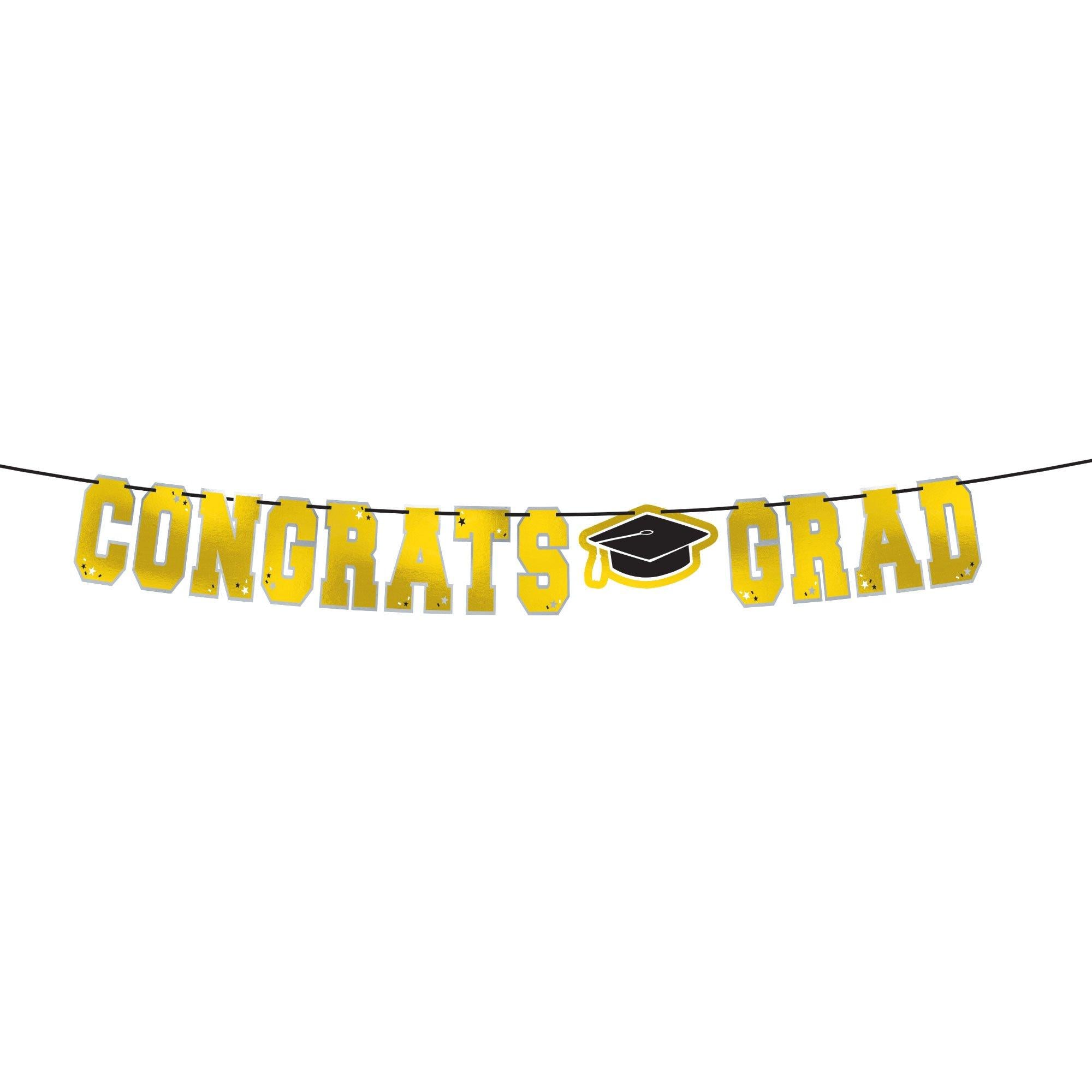 Congrats Grad Letter Banner. Assorted Colors - Image 11