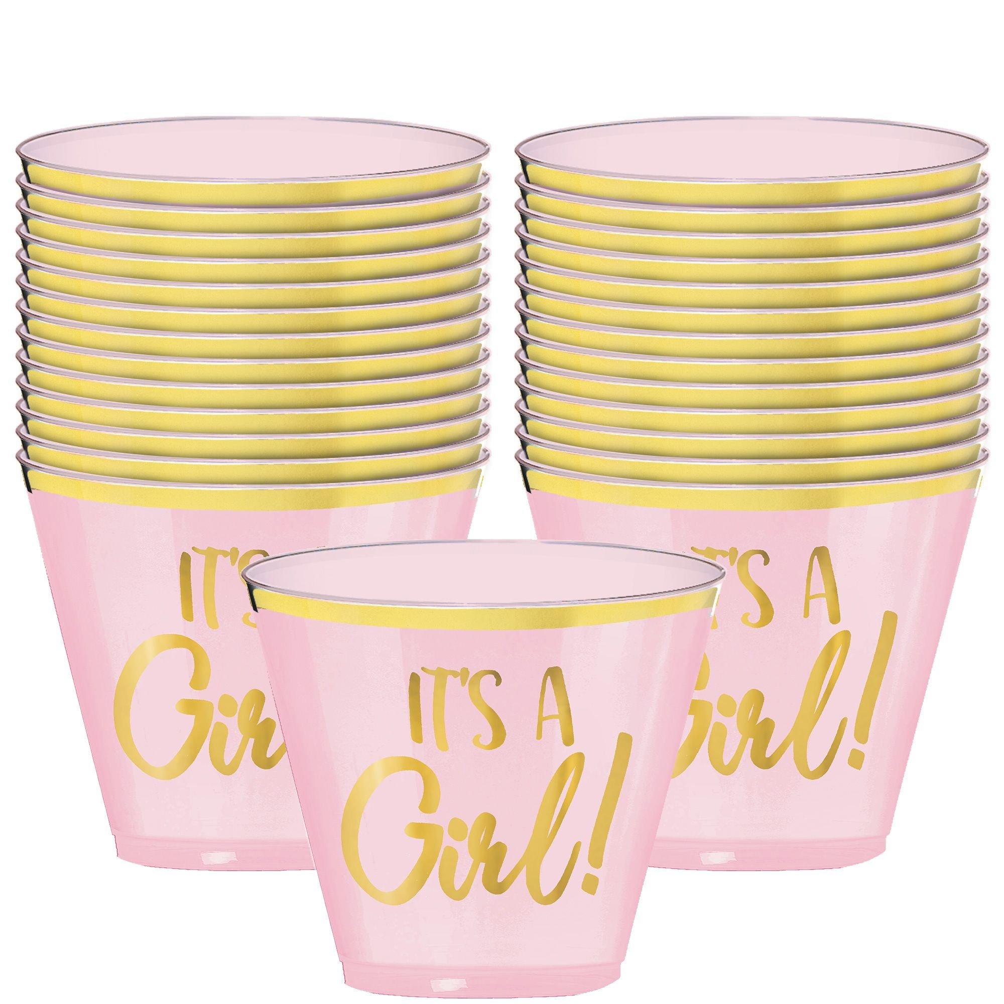 It's a Baby Plastic Cups - 9oz. 30ct. Assorted Colors - Image 3