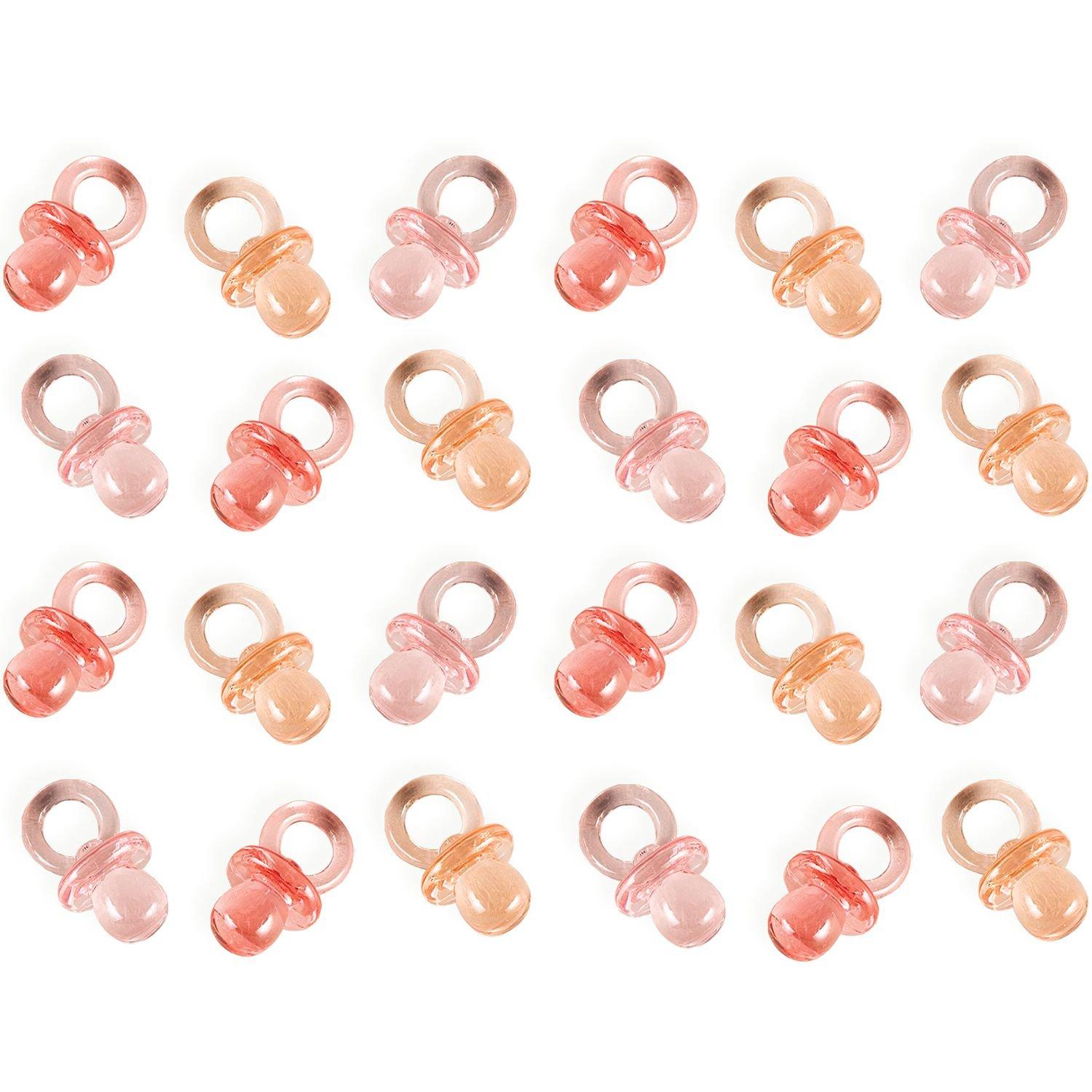 Mini Pacifier Baby Shower Favor Charms 24ct. Assorted Colors