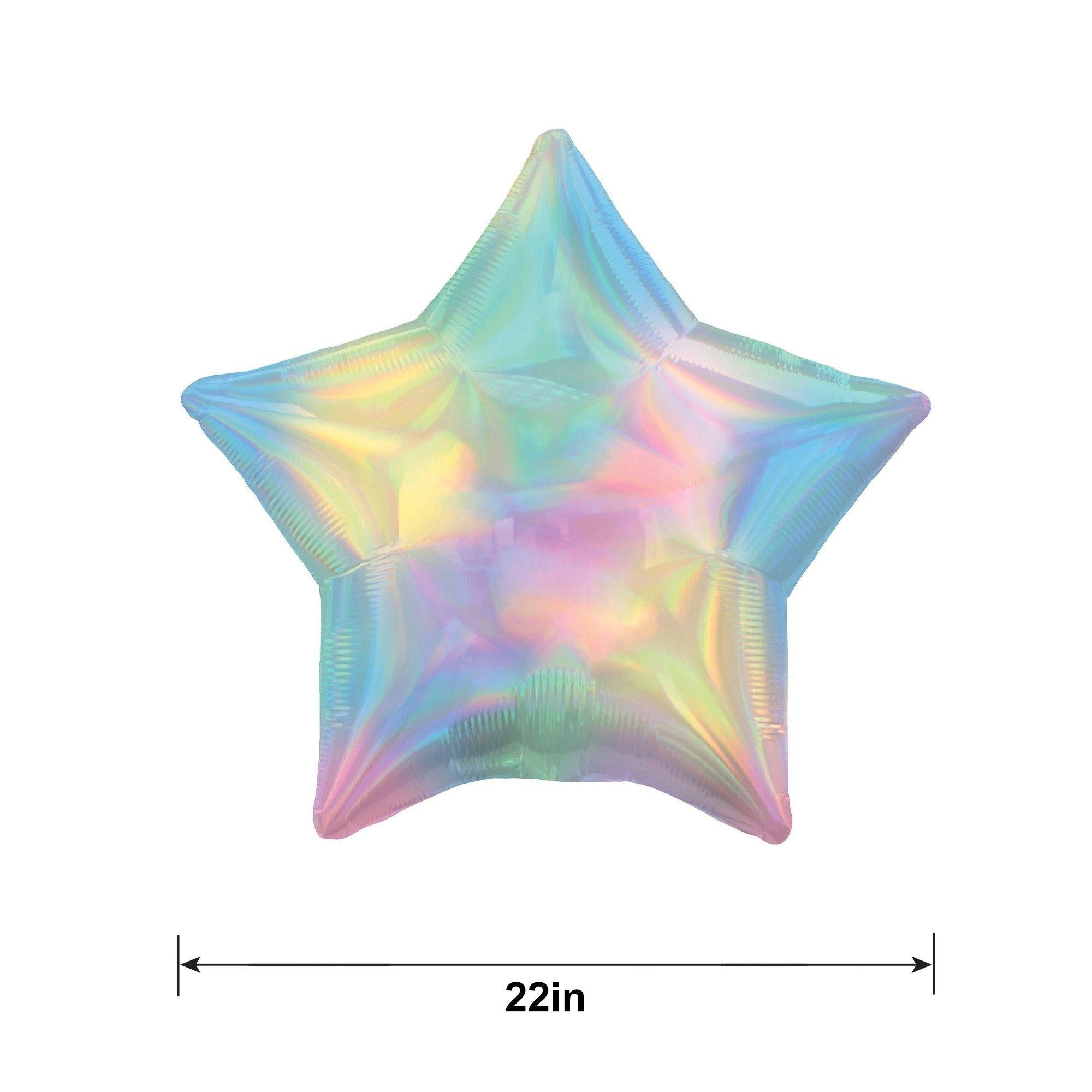 Iridescent Star Balloon. Assorted Colors - Image 4
