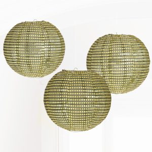 Paper Lanterns. 9 1/2in. 3ct. Assorted Colors