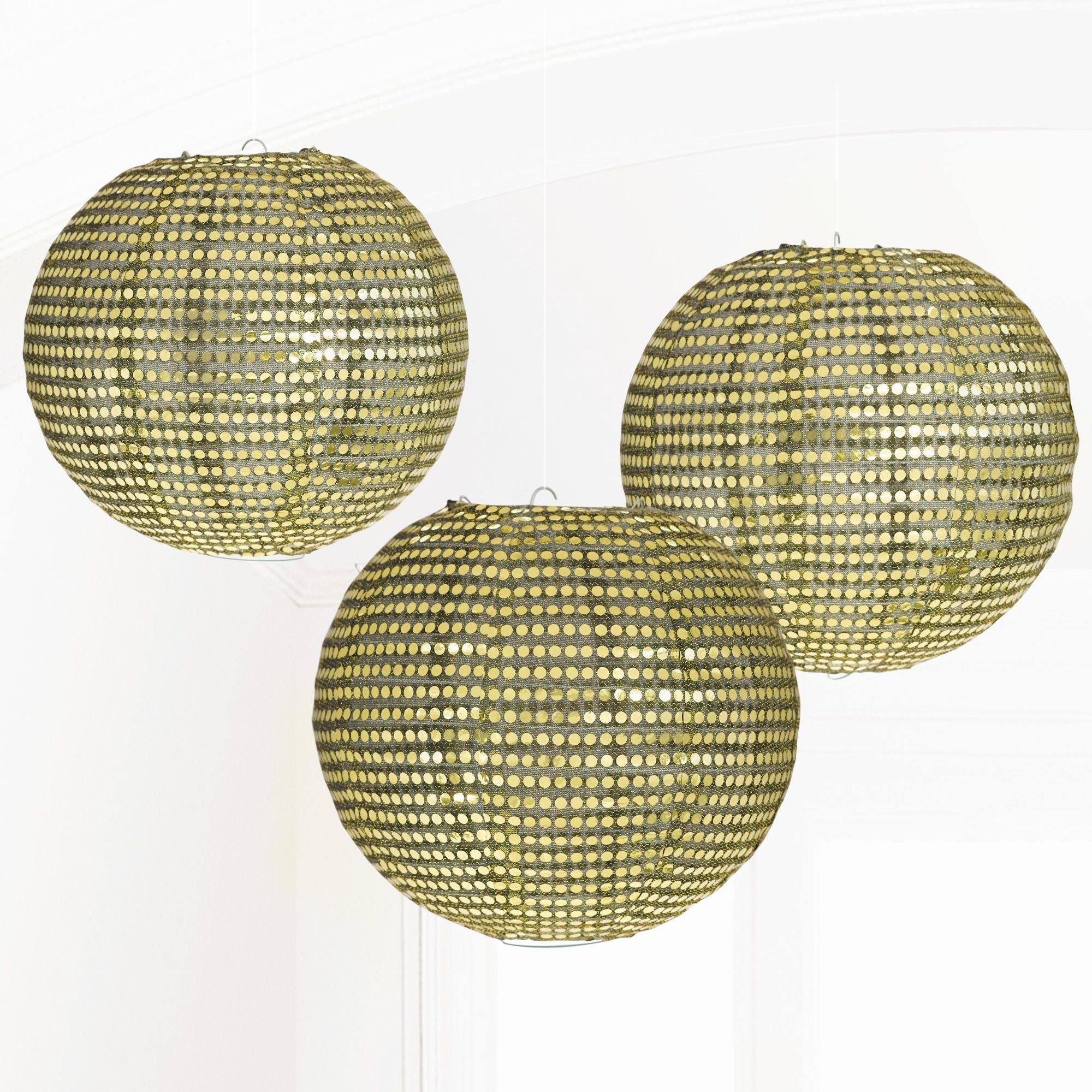 Paper Lanterns. 9 1/2in. 3ct. Assorted Colors