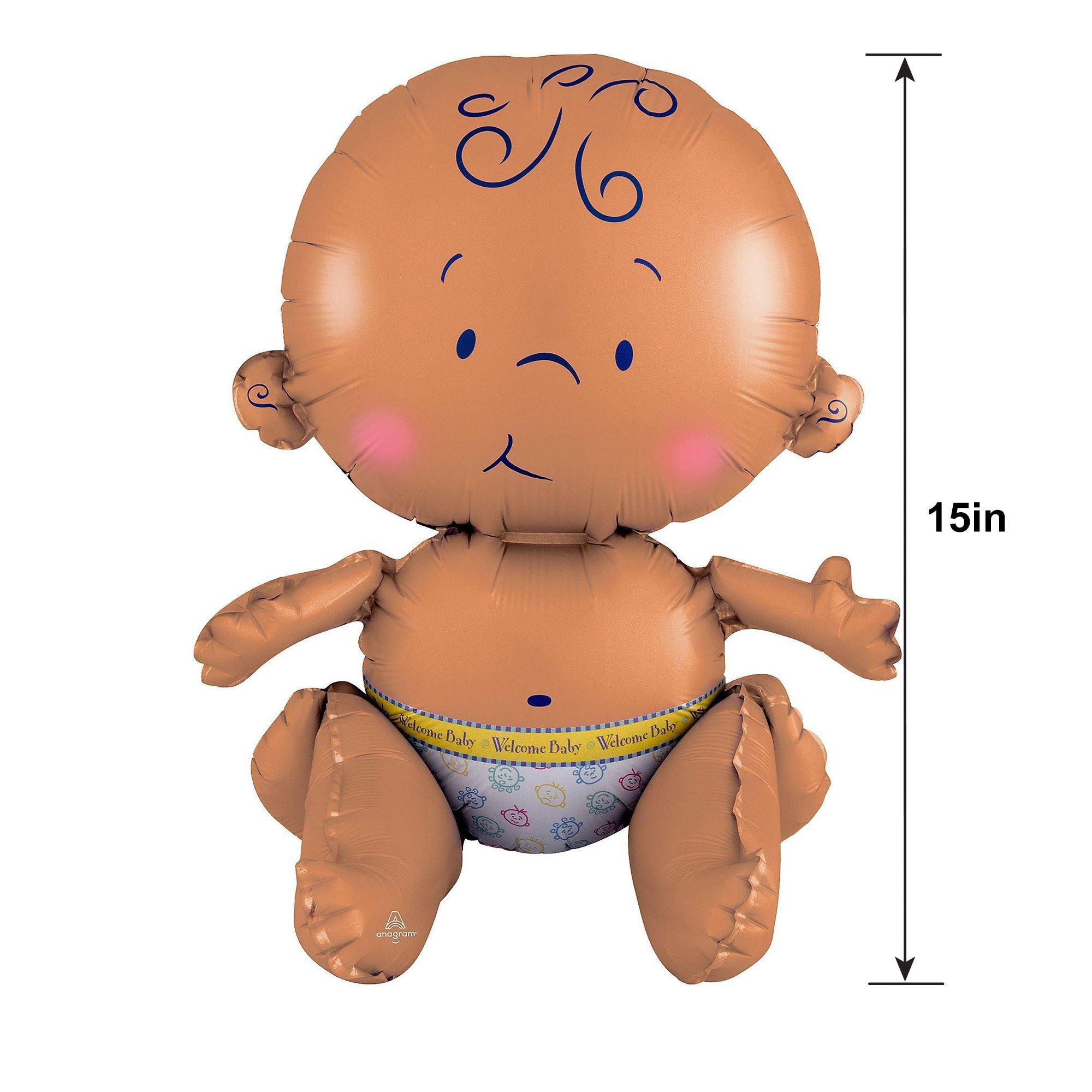 Air-Filled Sitting Welcome Baby Balloon.15in. Assorted Colors - Image 4