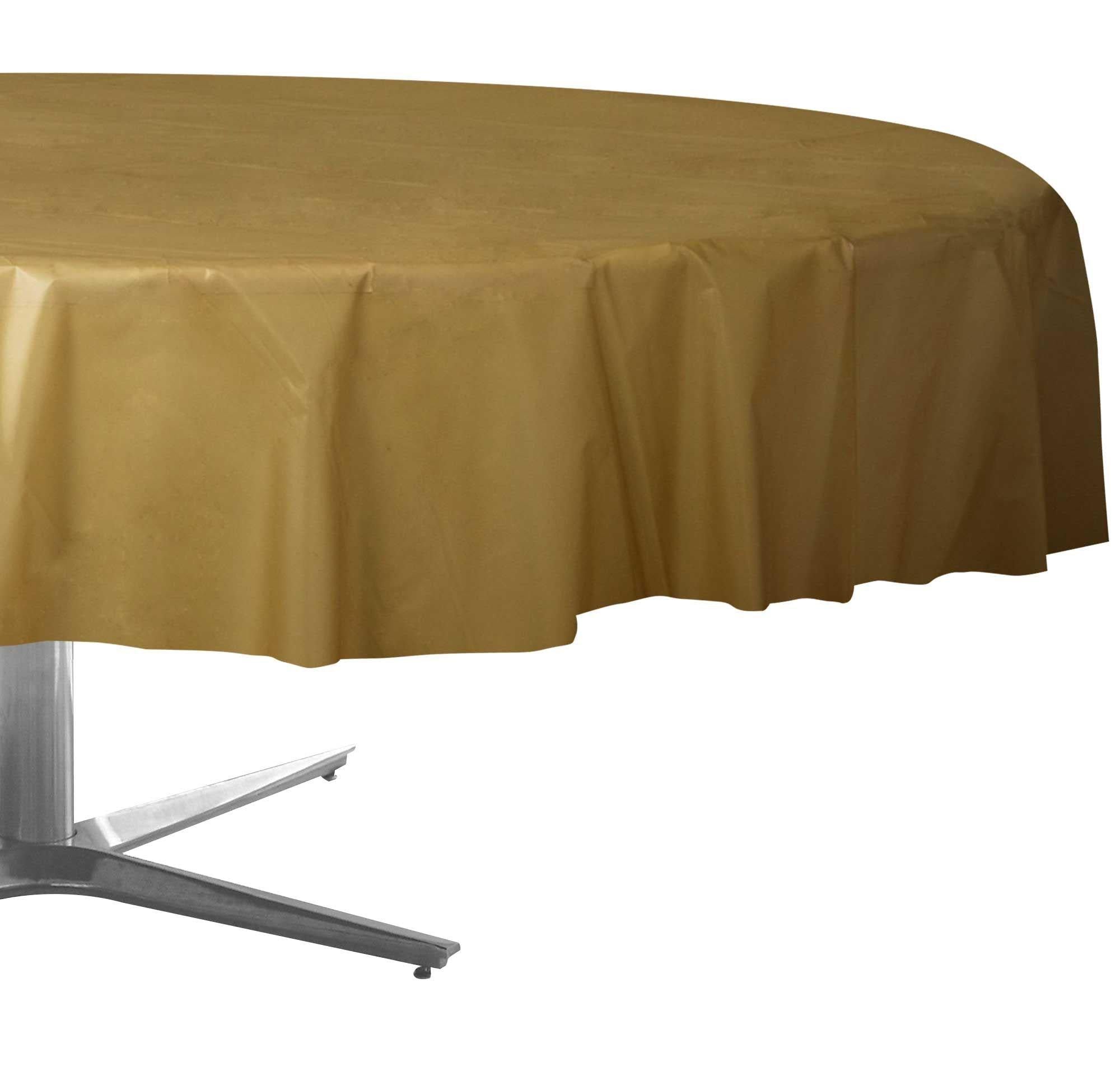 Round Plastic Table Cover. 84in. Assorted Colors - Image 6