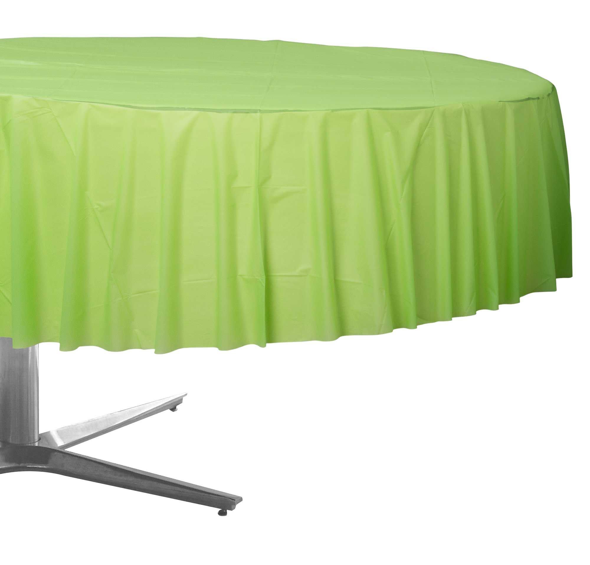 Round Plastic Table Cover. 84in. Assorted Colors - Image 8