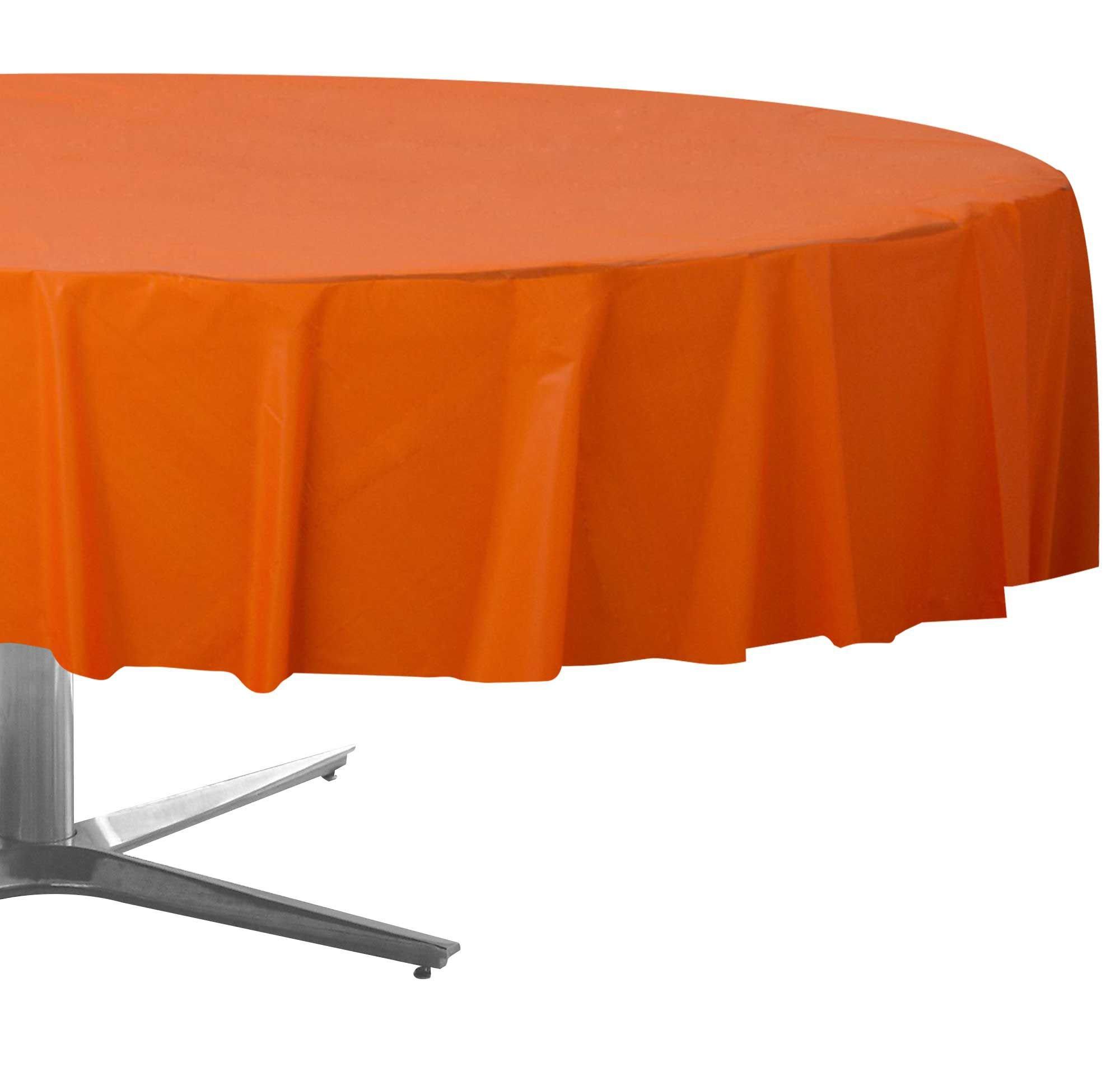 Round Plastic Table Cover. 84in. Assorted Colors - Image 11