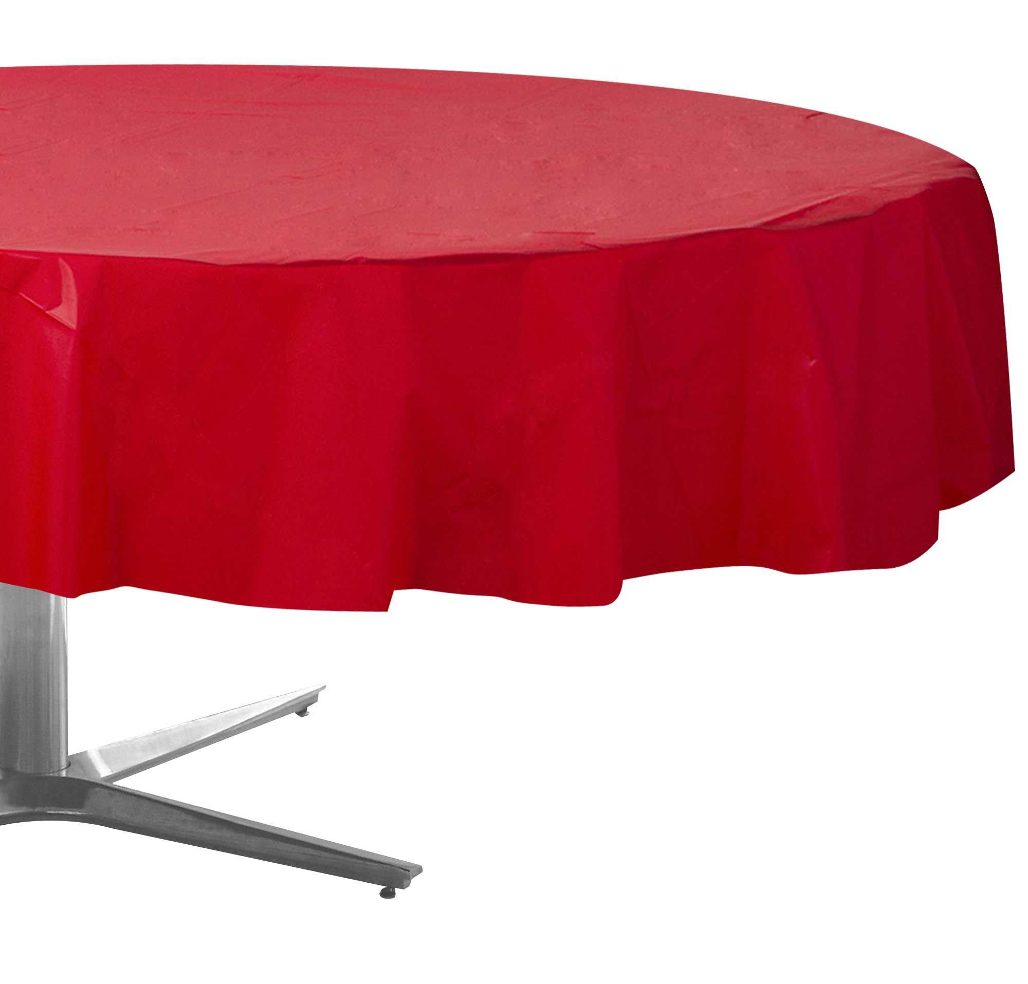 Round Plastic Table Cover. 84in. Assorted Colors - Image 14