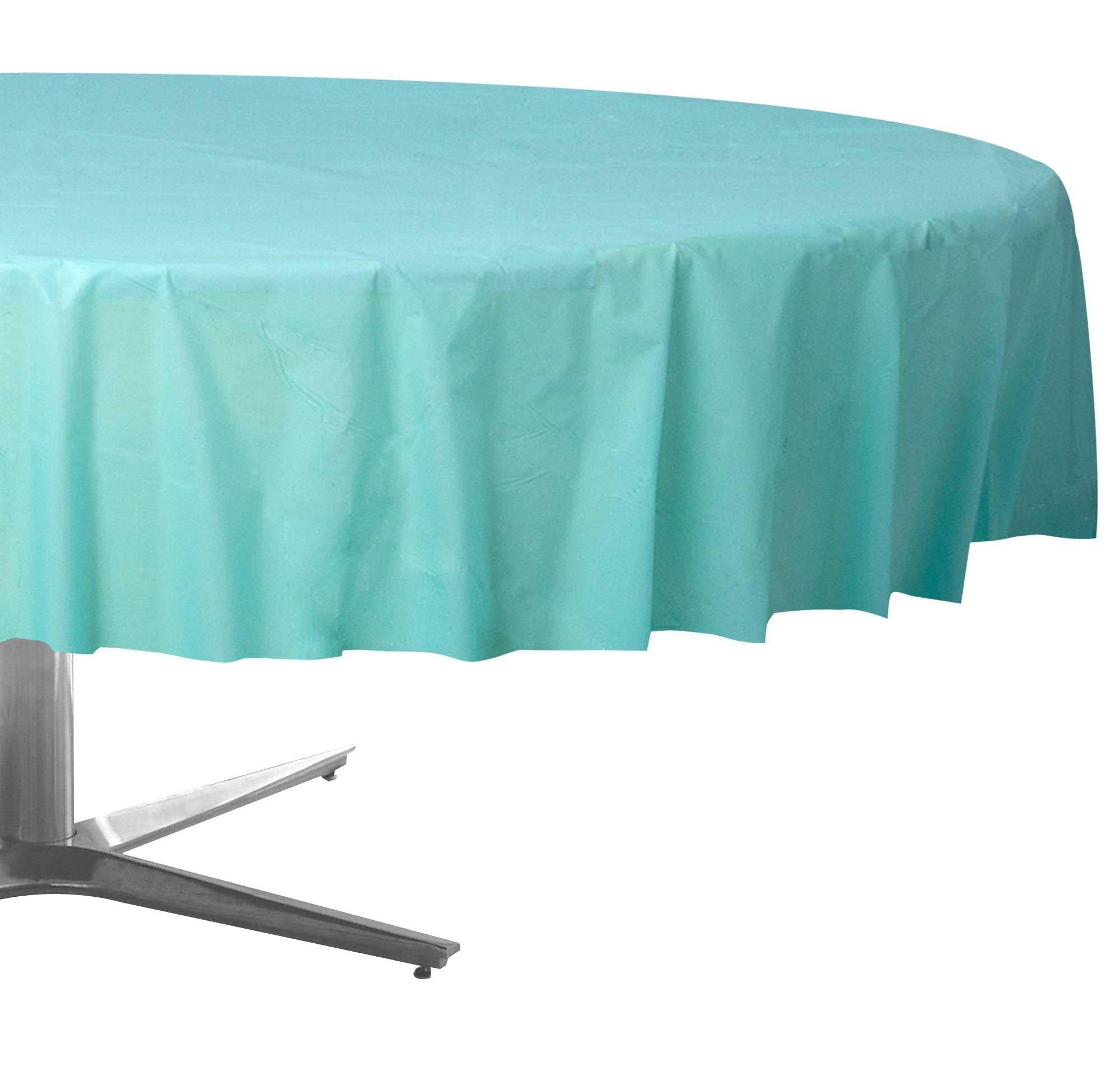 Round Plastic Table Cover. 84in. Assorted Colors - Image 15