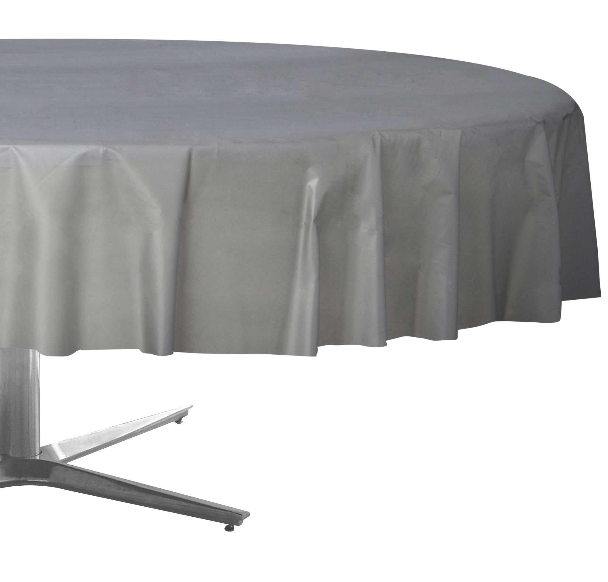 Round Plastic Table Cover. 84in. Assorted Colors - Image 17