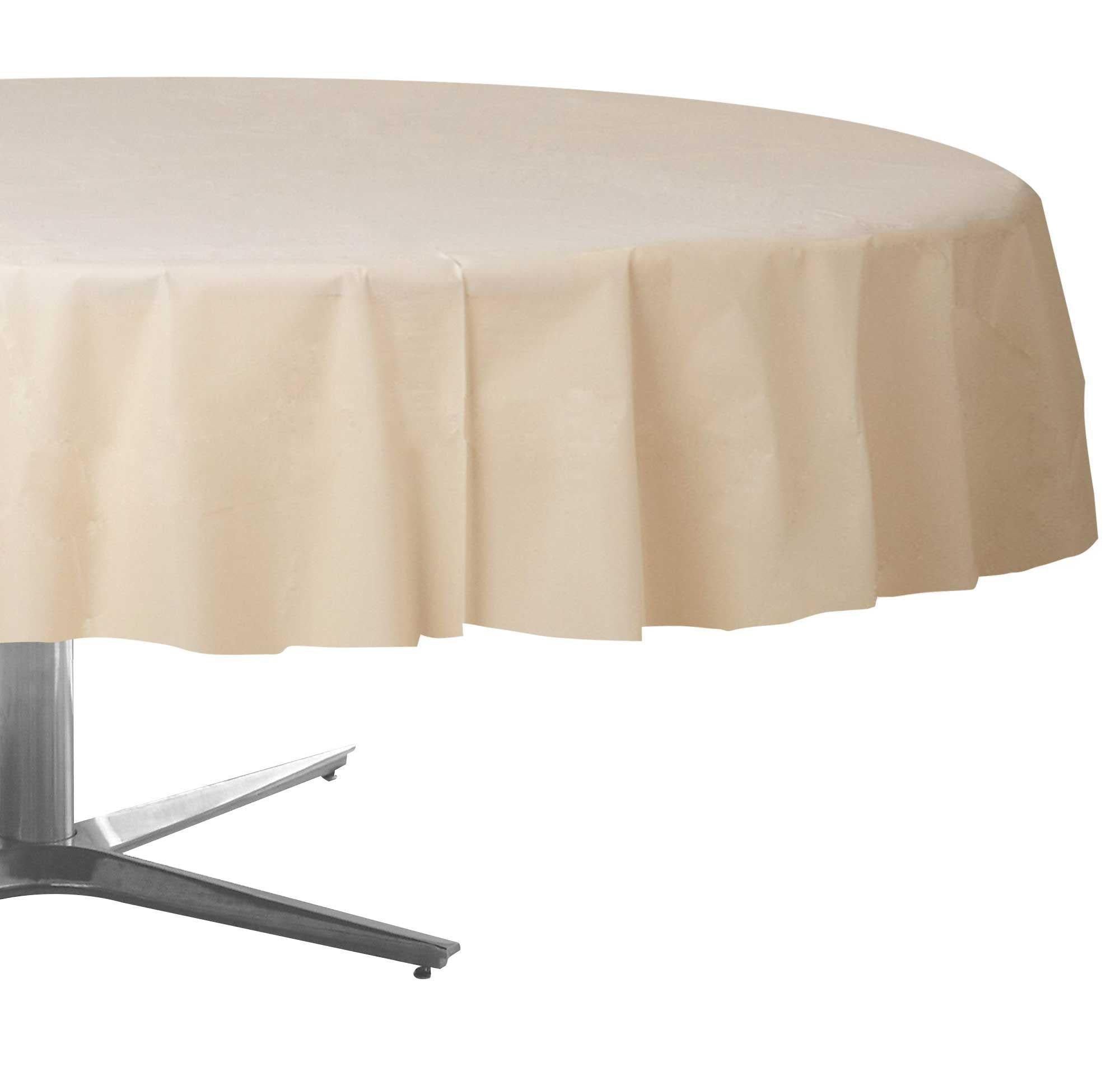 Round Plastic Table Cover. 84in. Assorted Colors - Image 18