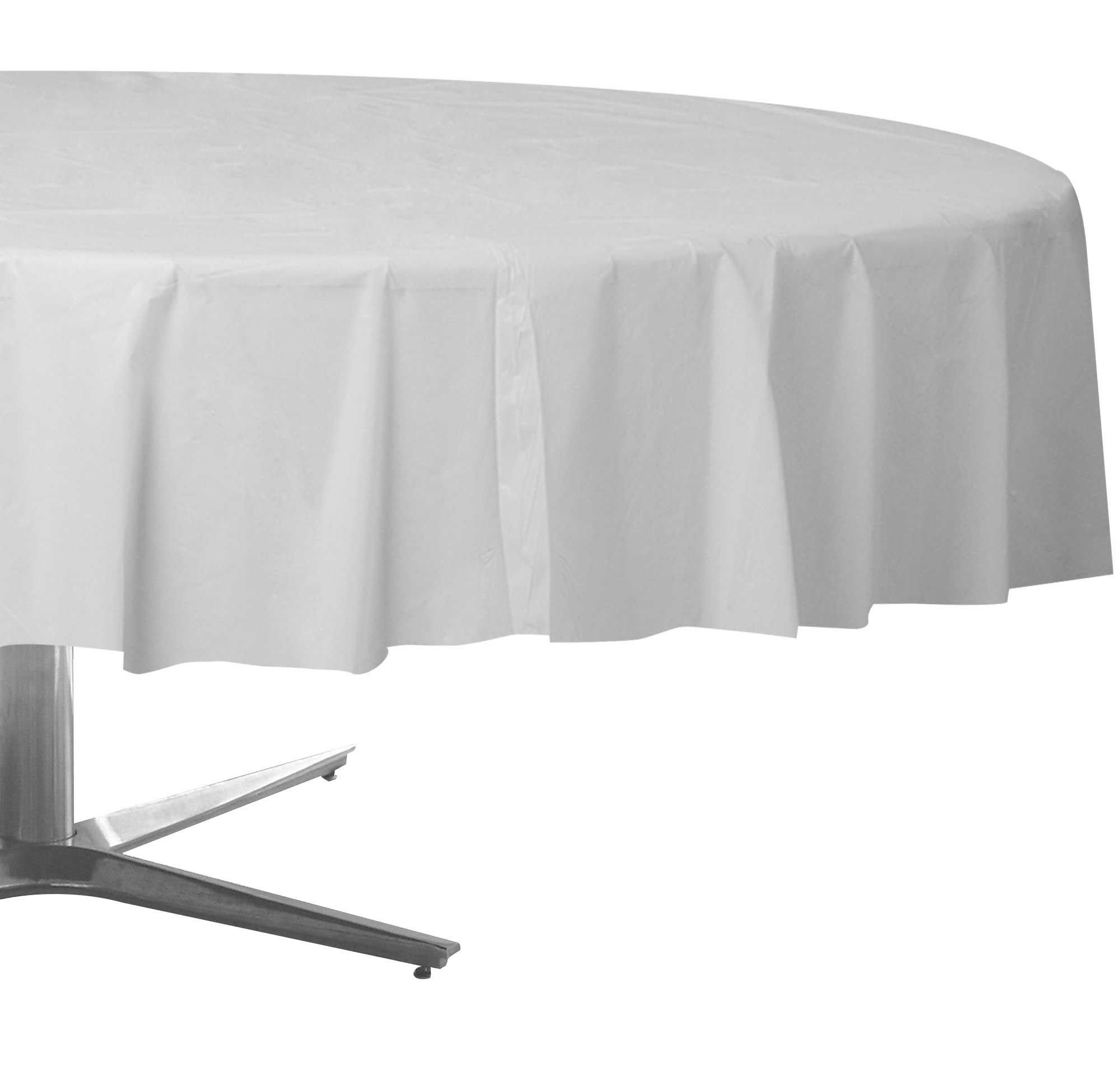 Round Plastic Table Cover. 84in. Assorted Colors - Image 19