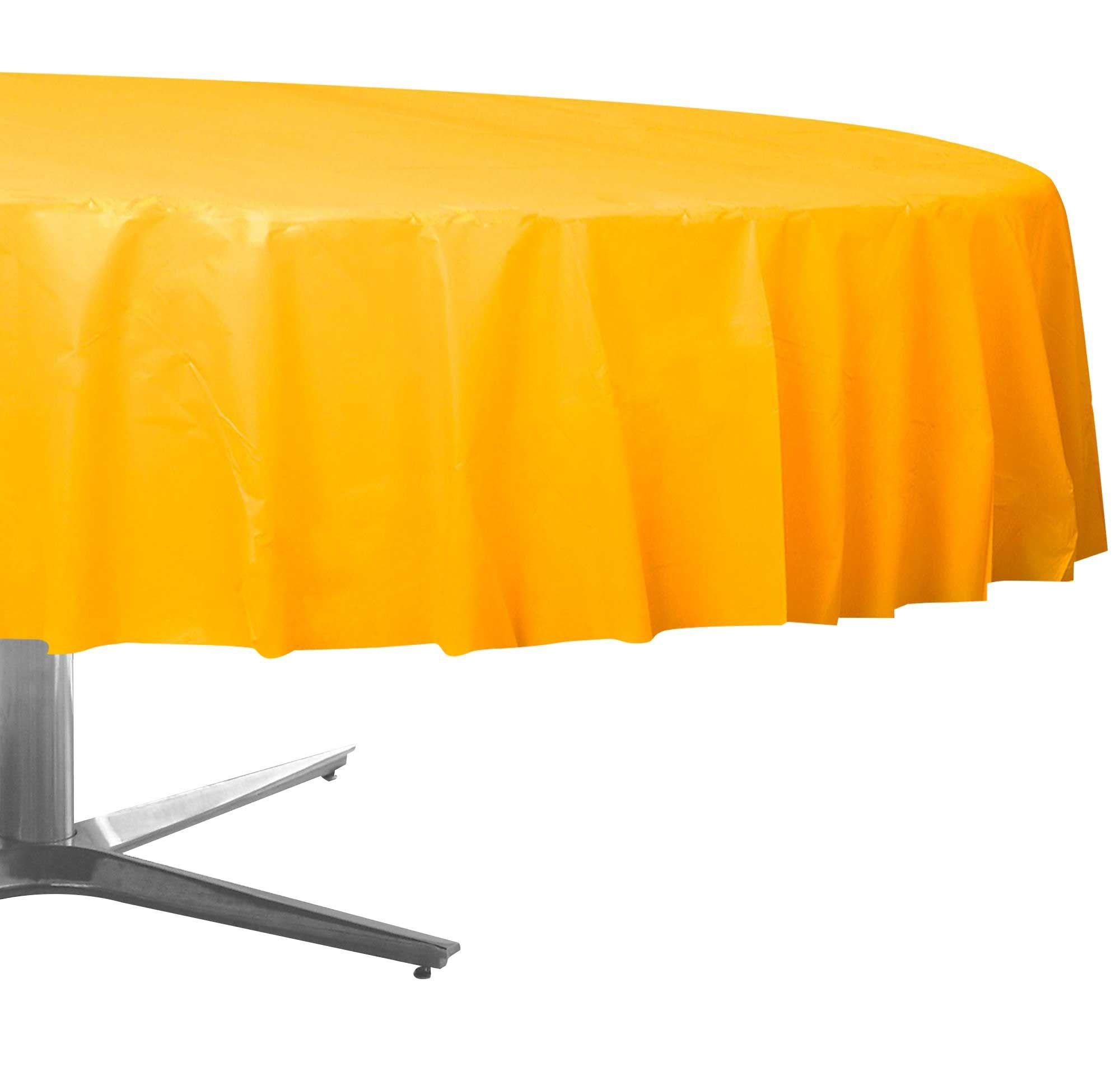 Round Plastic Table Cover. 84in. Assorted Colors - Image 20