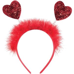 Glitter Heart Valentine's Day Head Bopper. Assorted Colors