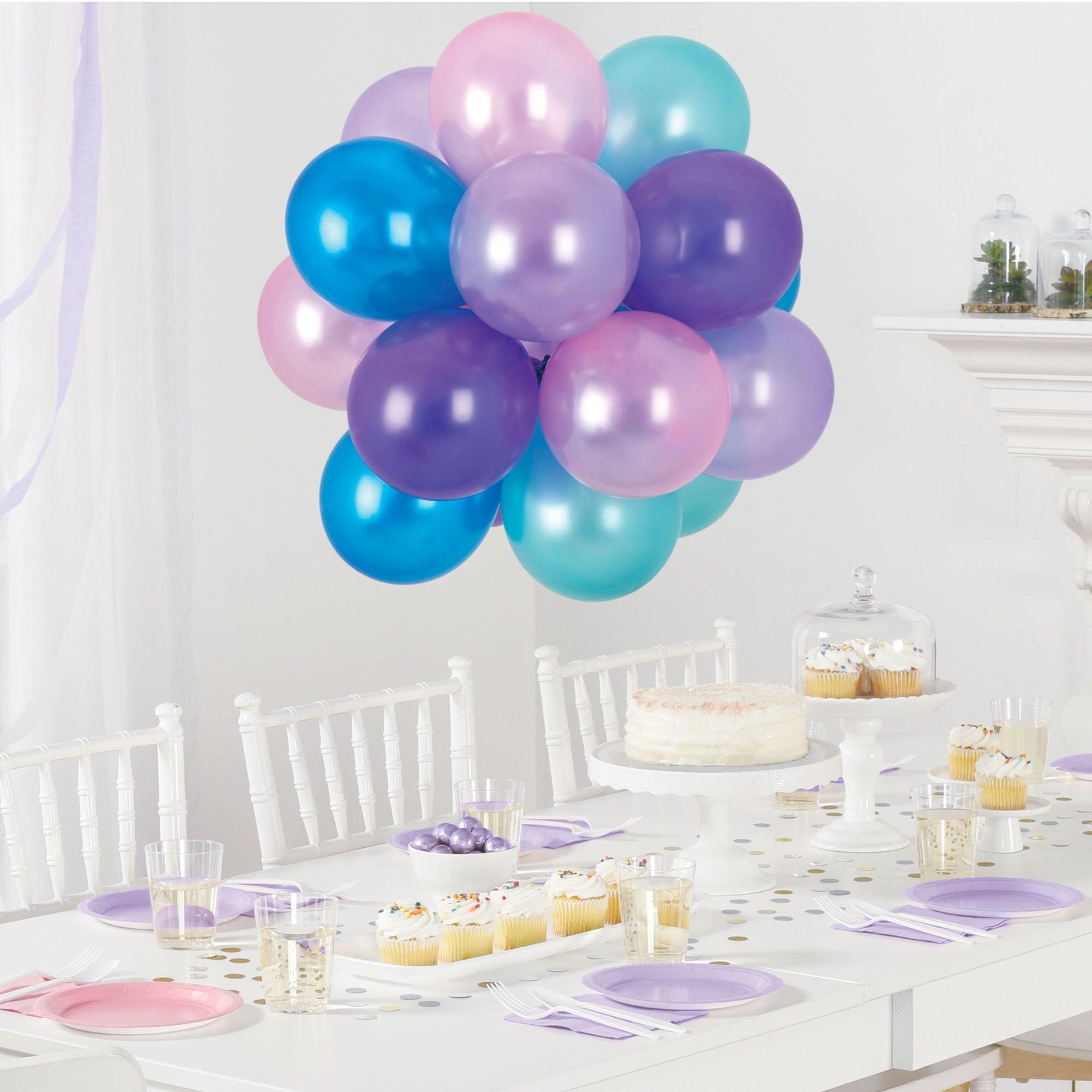 Air-Filled Latex Balloon Chandelier Sphere Kit. Assorted Colors - Image 2