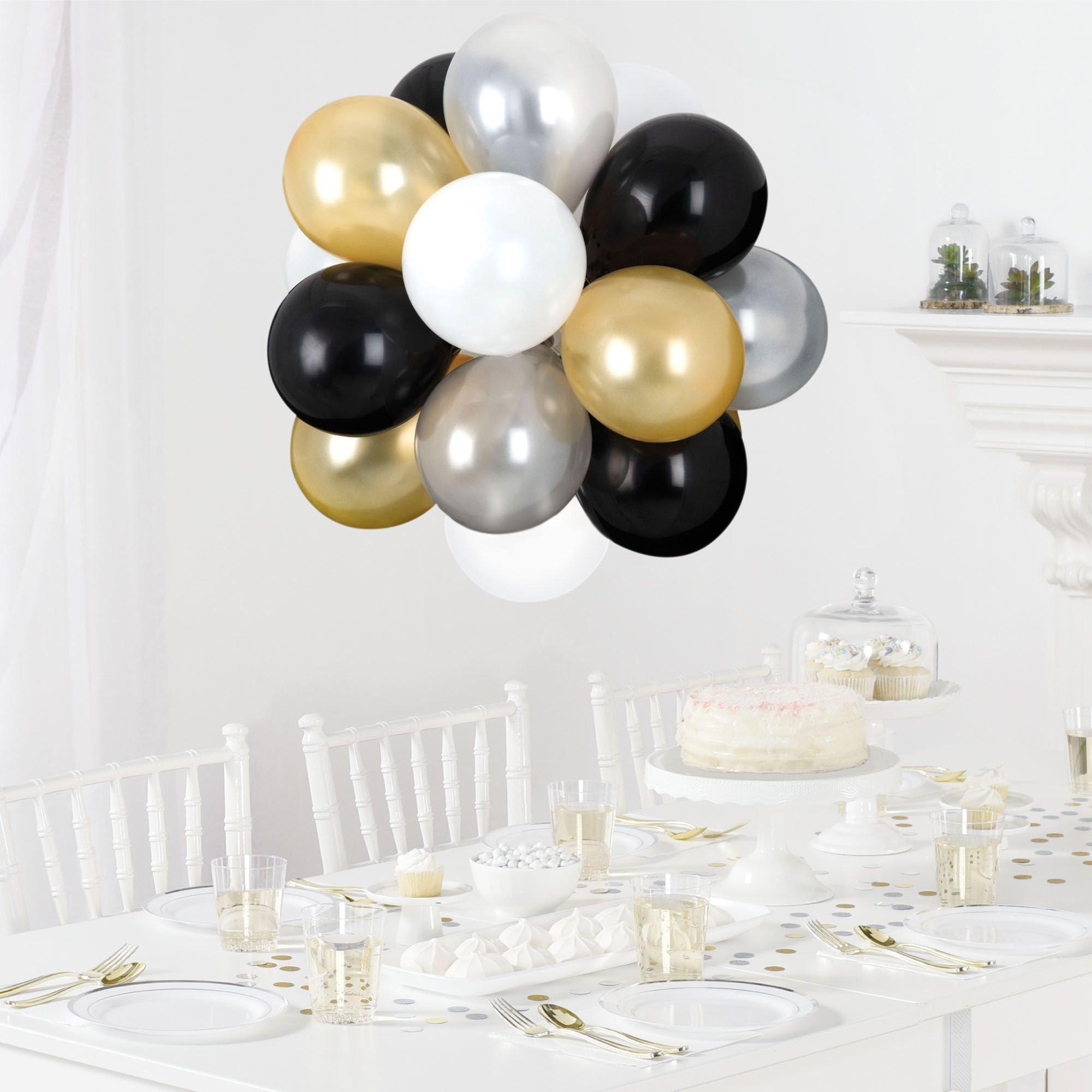 Air-Filled Latex Balloon Chandelier Sphere Kit. Assorted Colors - Image 7