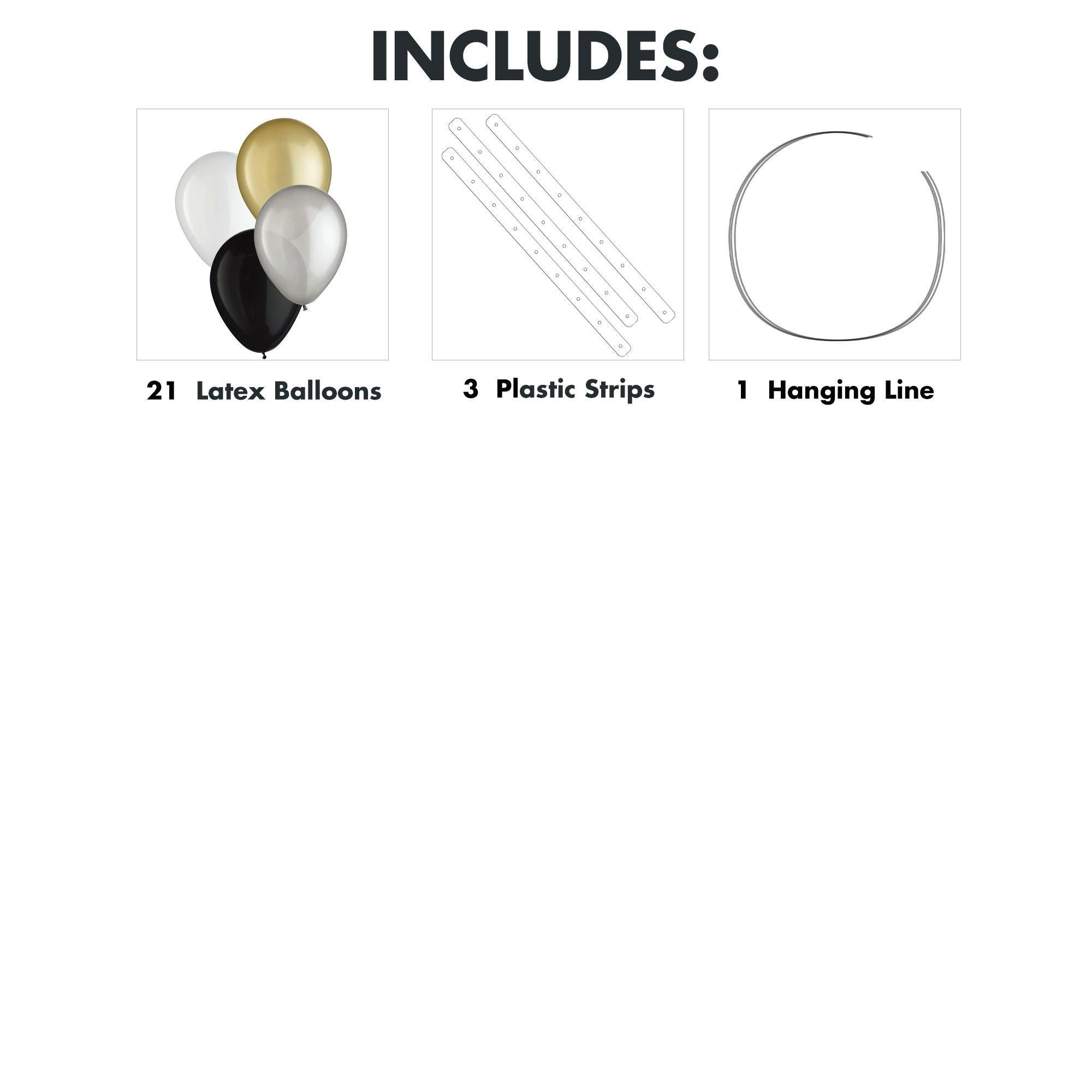 Air-Filled Latex Balloon Chandelier Sphere Kit. Assorted Colors - Image 8