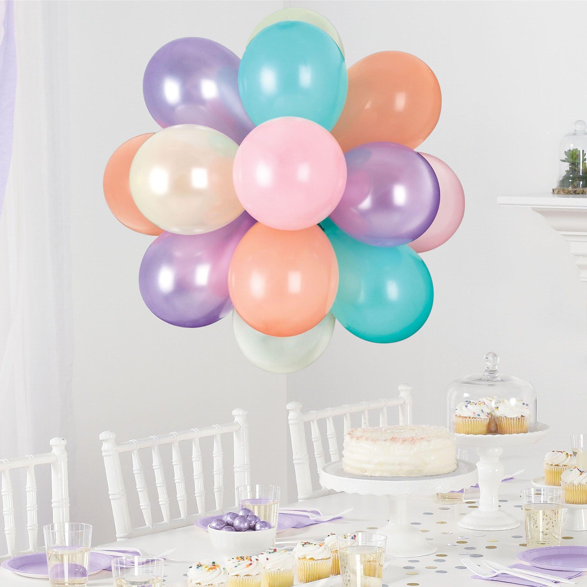Air-Filled Latex Balloon Chandelier Sphere Kit. Assorted Colors - Image 19