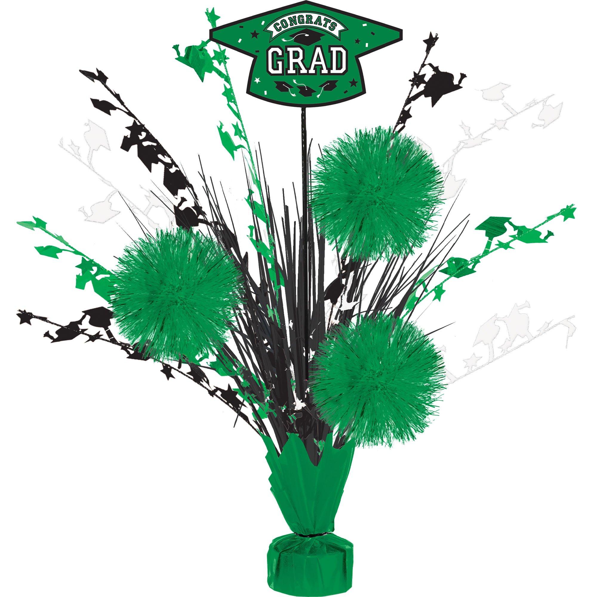 Congrats Grad Tinsel Burst Spray Centerpiece. 18in. Assorted Colors - Image 3