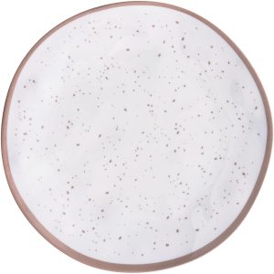 White With Speckles Melamine Dinner Plate. 10.5in. Assorted Colors