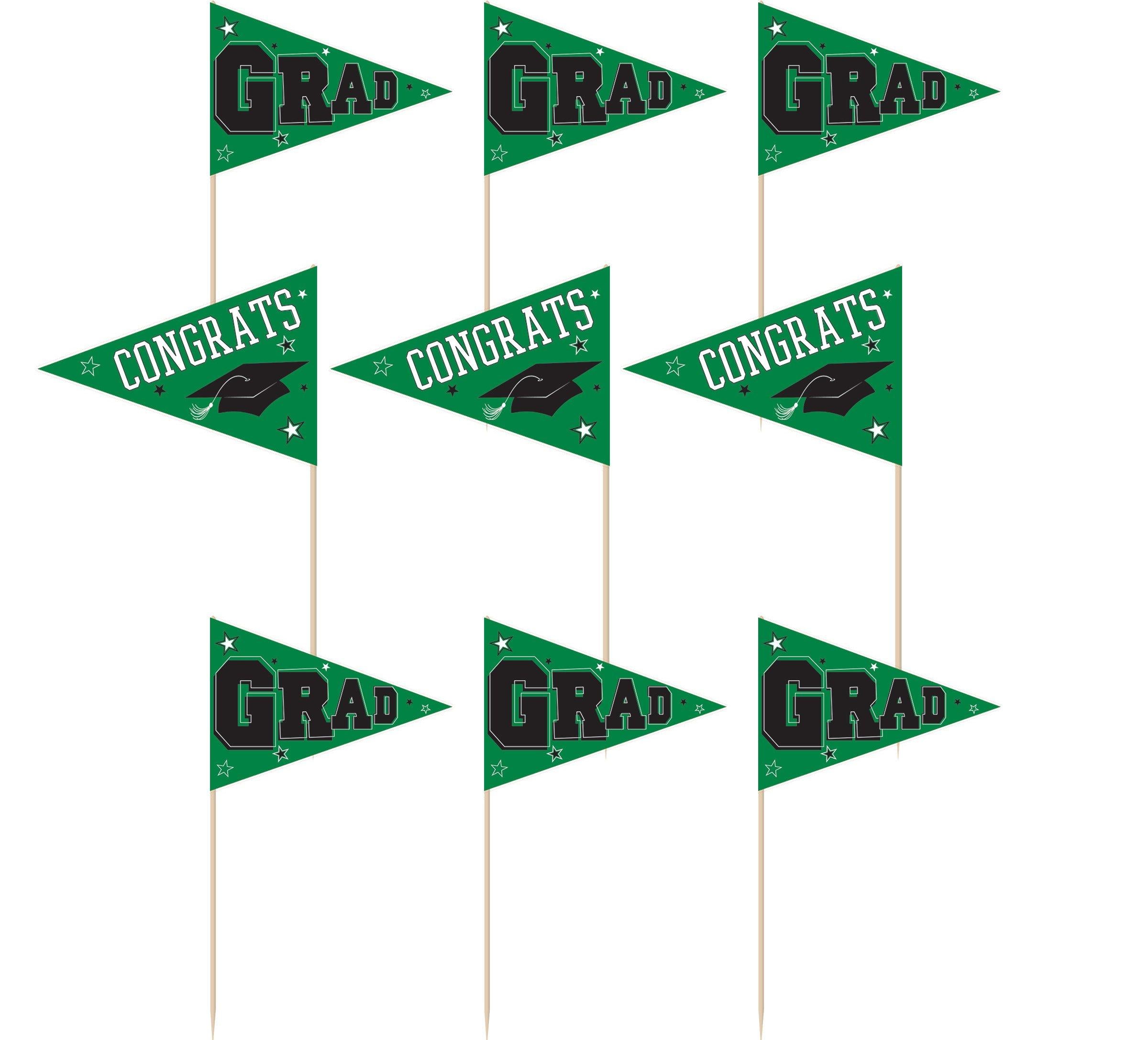 Congrats Grad Party Picks. 3in. 36ct. Assorted Colors - Image 2