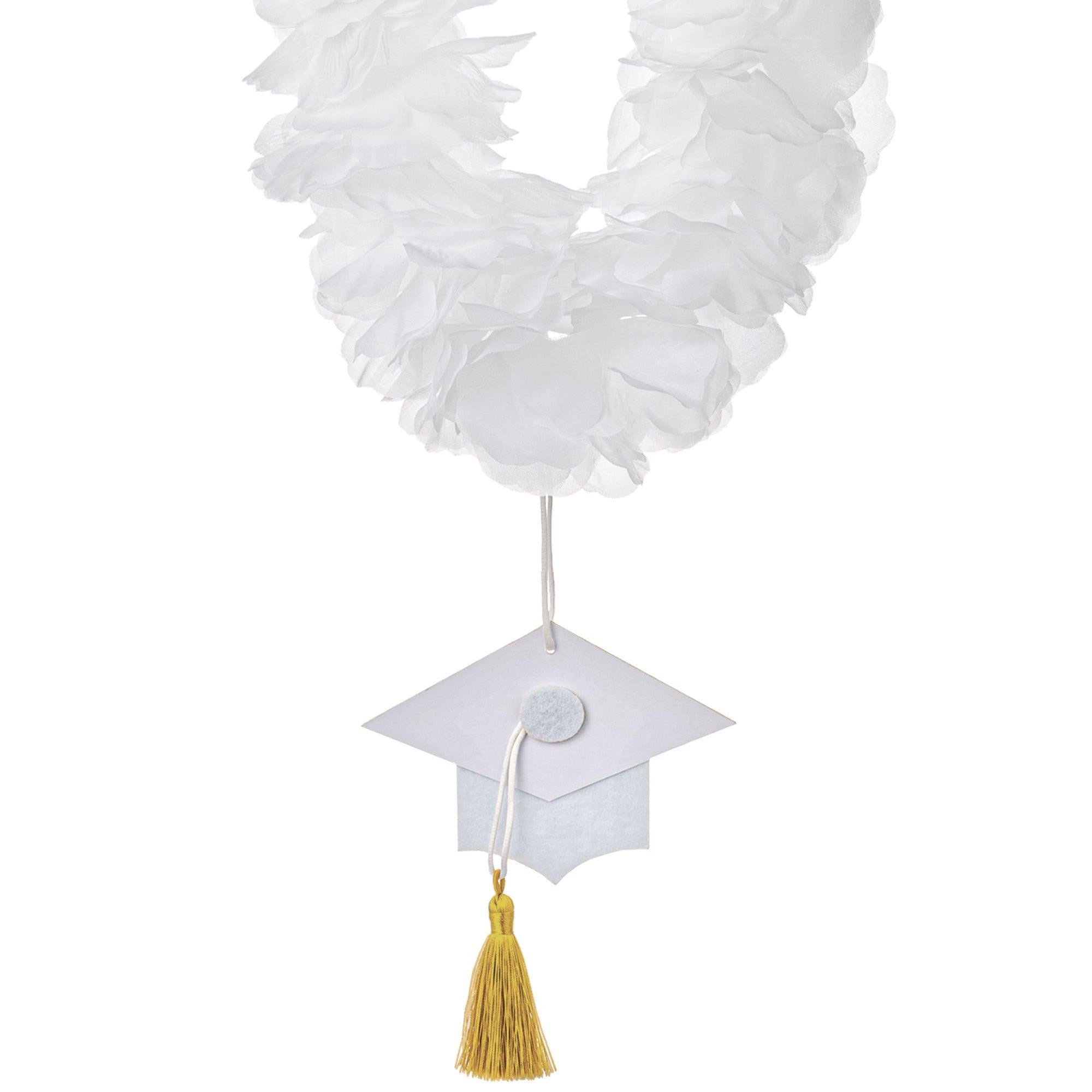 Fabric Lei with Graduation Cap Pendant. 20in. Assorted Colors - Image 8